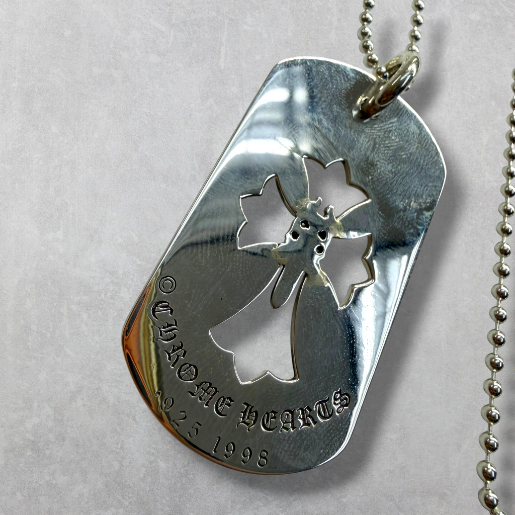 Chrome Hearts Dagger Dog Tag Pendant w/ Ball Chain