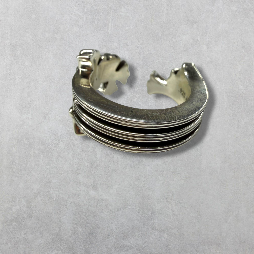 Chrome Hearts Triple Cross Curve Ring 10