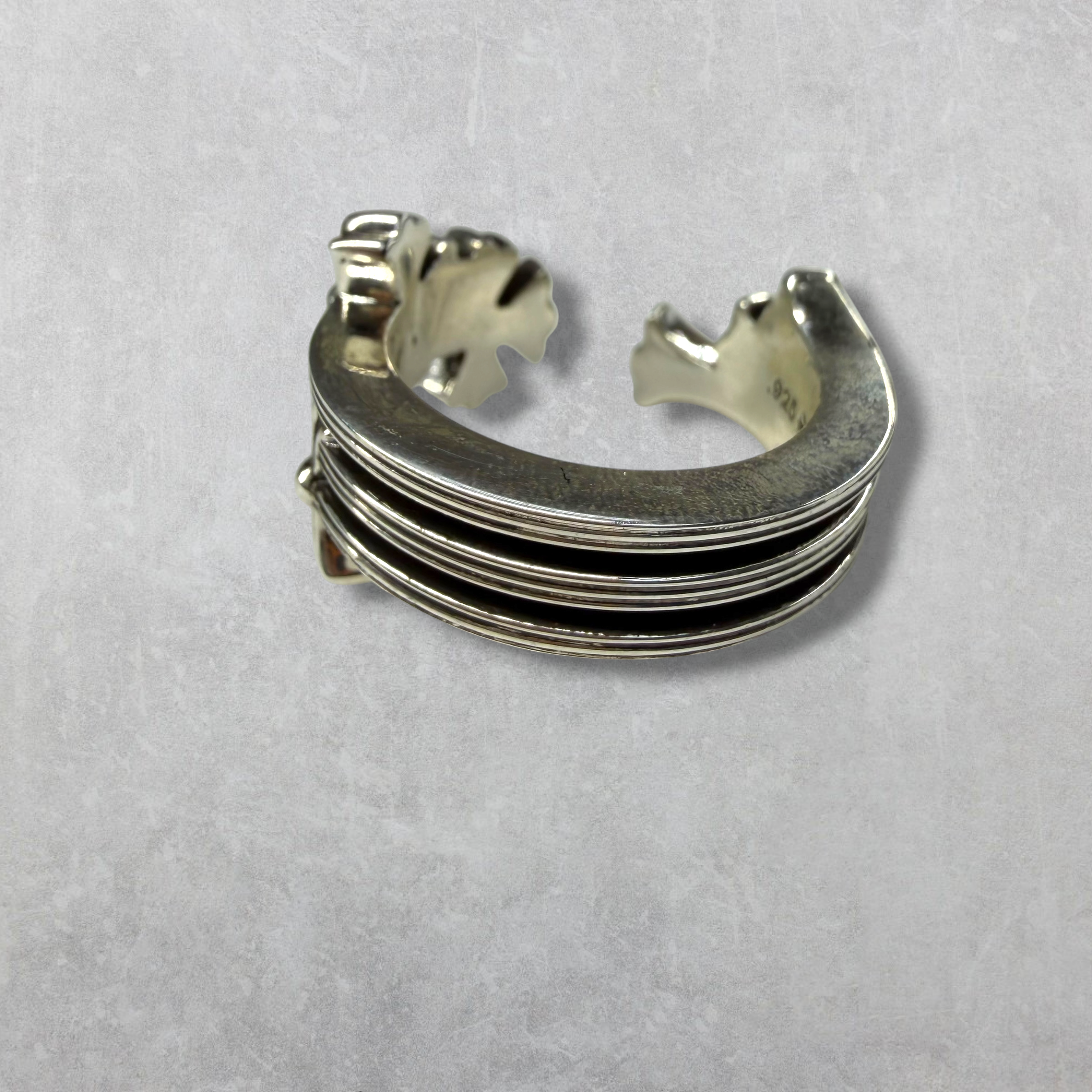 Chrome Hearts Triple Cross Curve Ring 10
