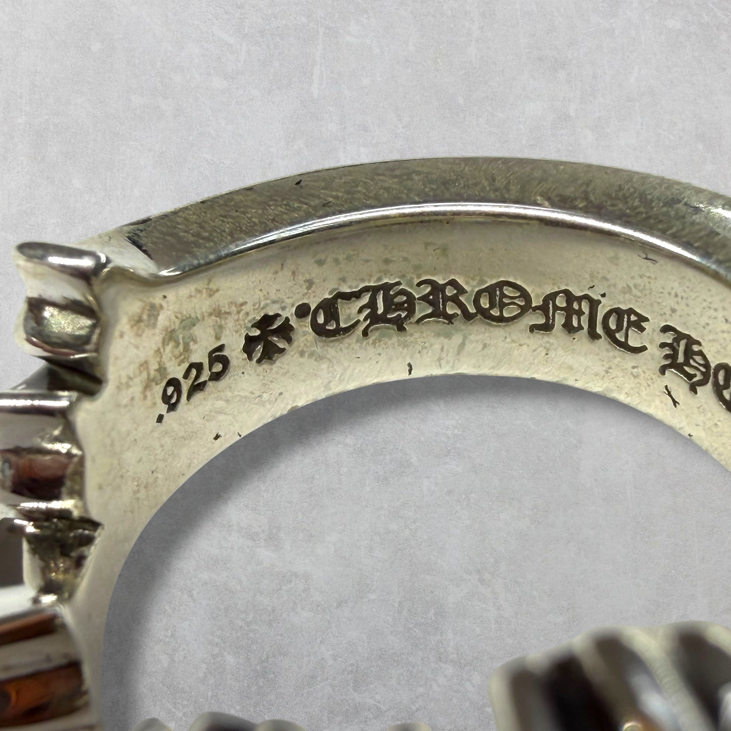 Chrome Hearts Triple Cross Curve Ring 10