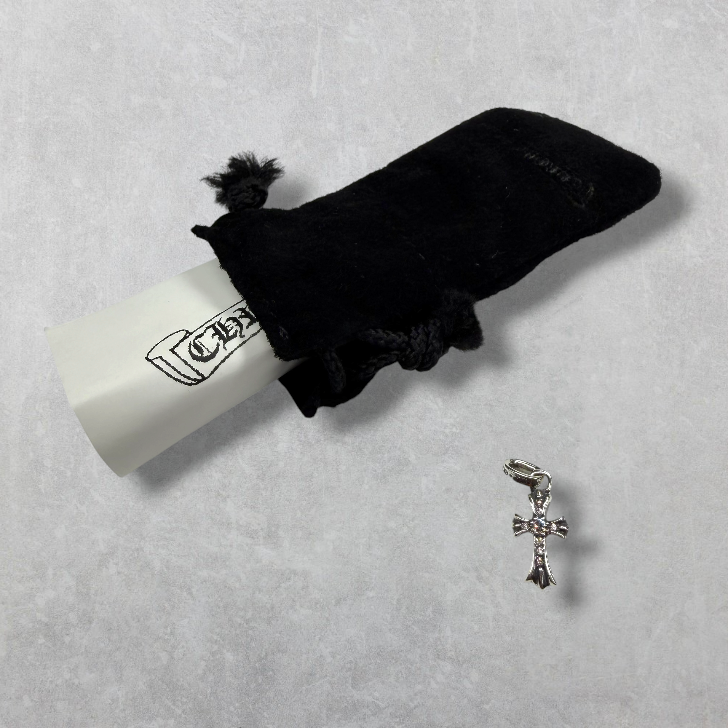 Chrome Hearts Diamond Baby Fat Pendant