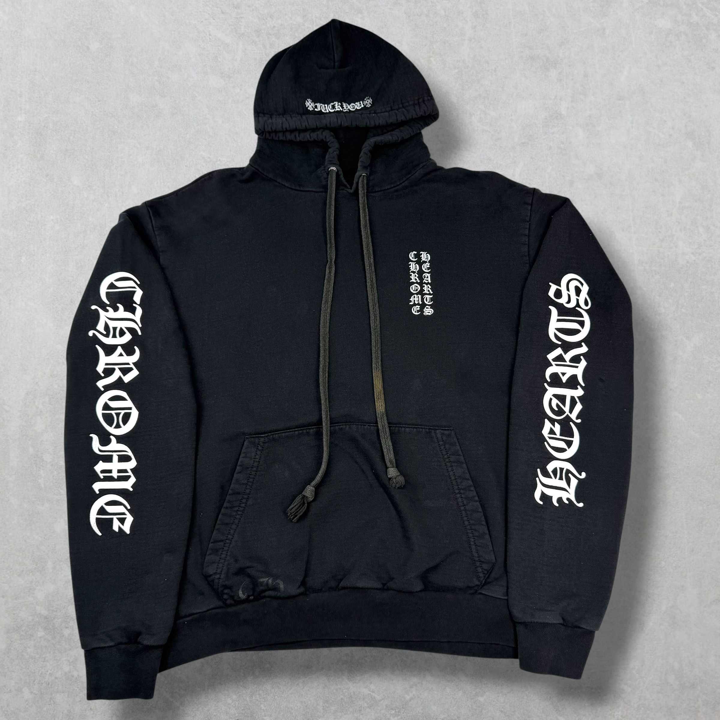Chrome Hearts Vertical Logo F U Hoodie L