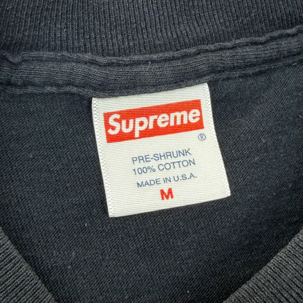 Supreme Navy Paisley Box Logo Tee M