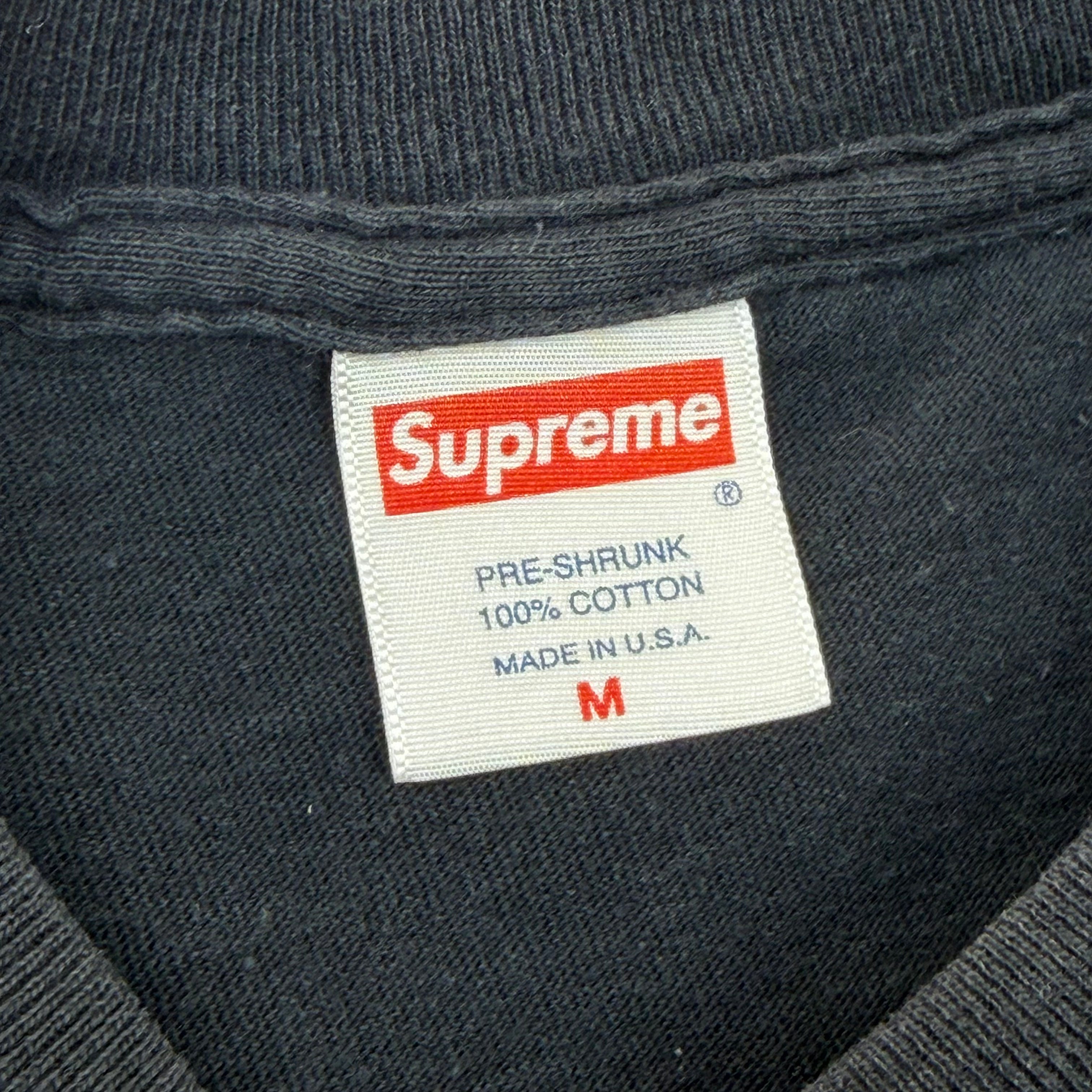 Supreme Navy Paisley Box Logo Tee M