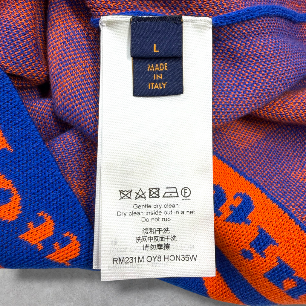 Louis Vuitton Jazz Flyer Jacquard Knit Shirt L