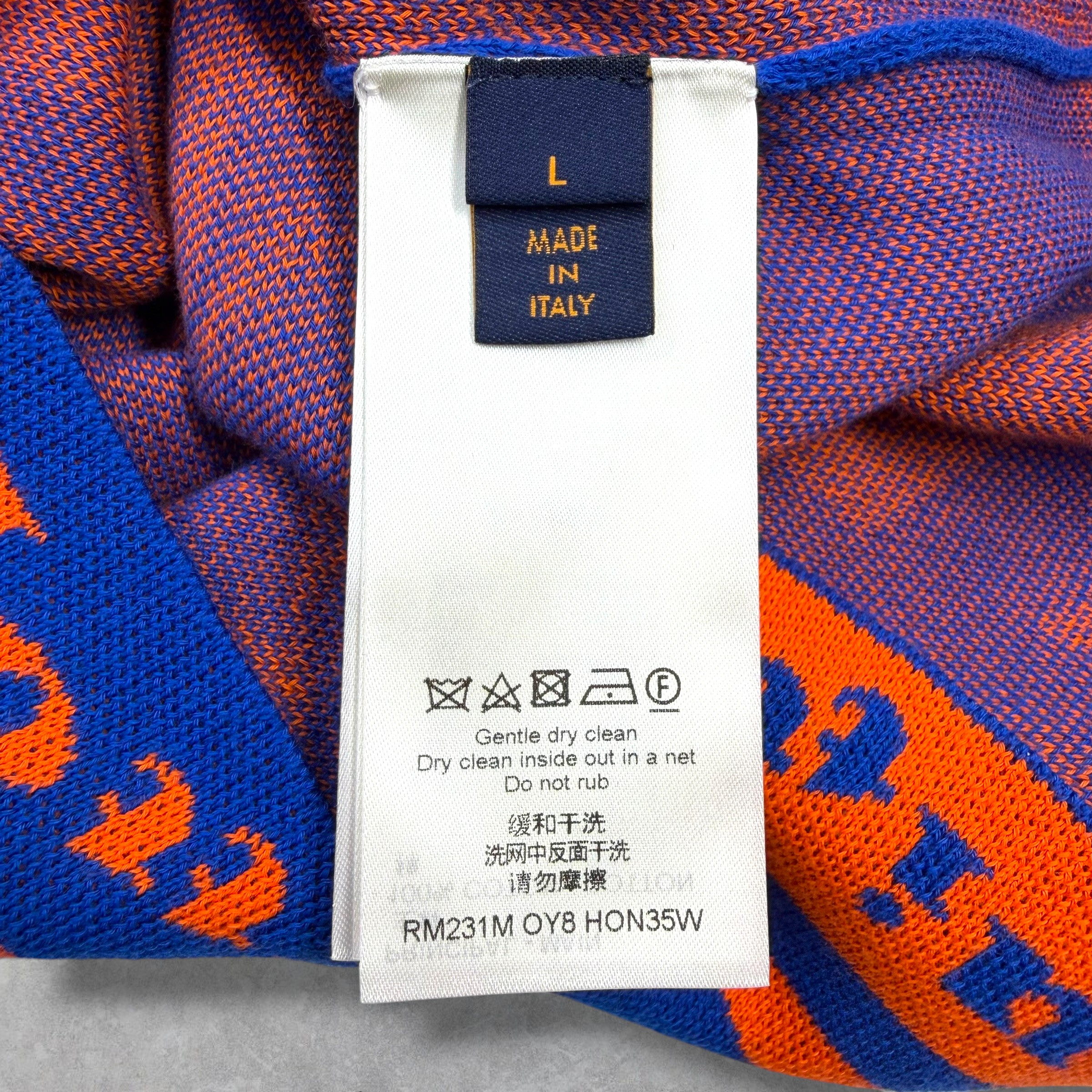 Louis Vuitton Jazz Flyer Jacquard Knit Shirt L