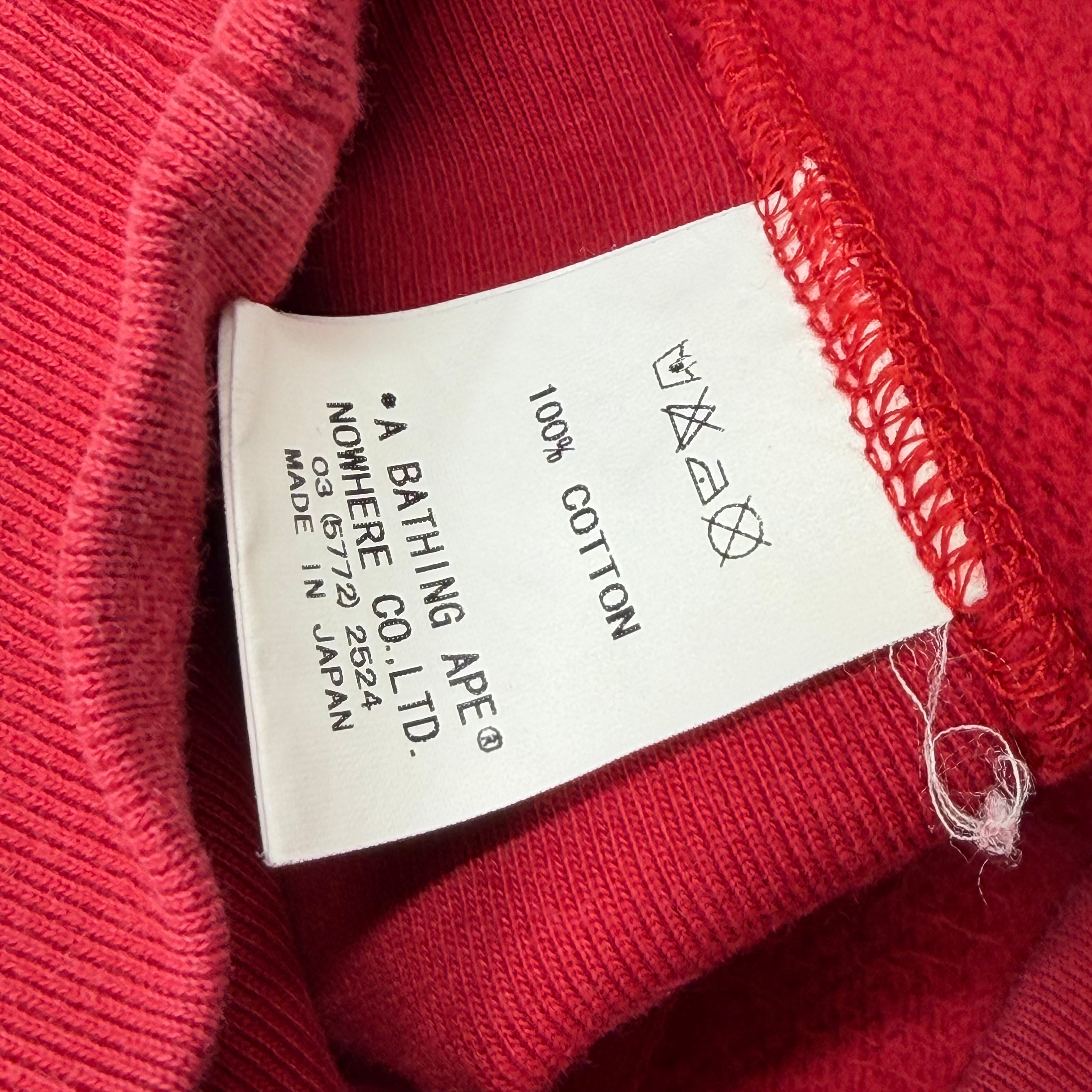 Bape x Kaws Chomper Full-Zip Hoodie Red M