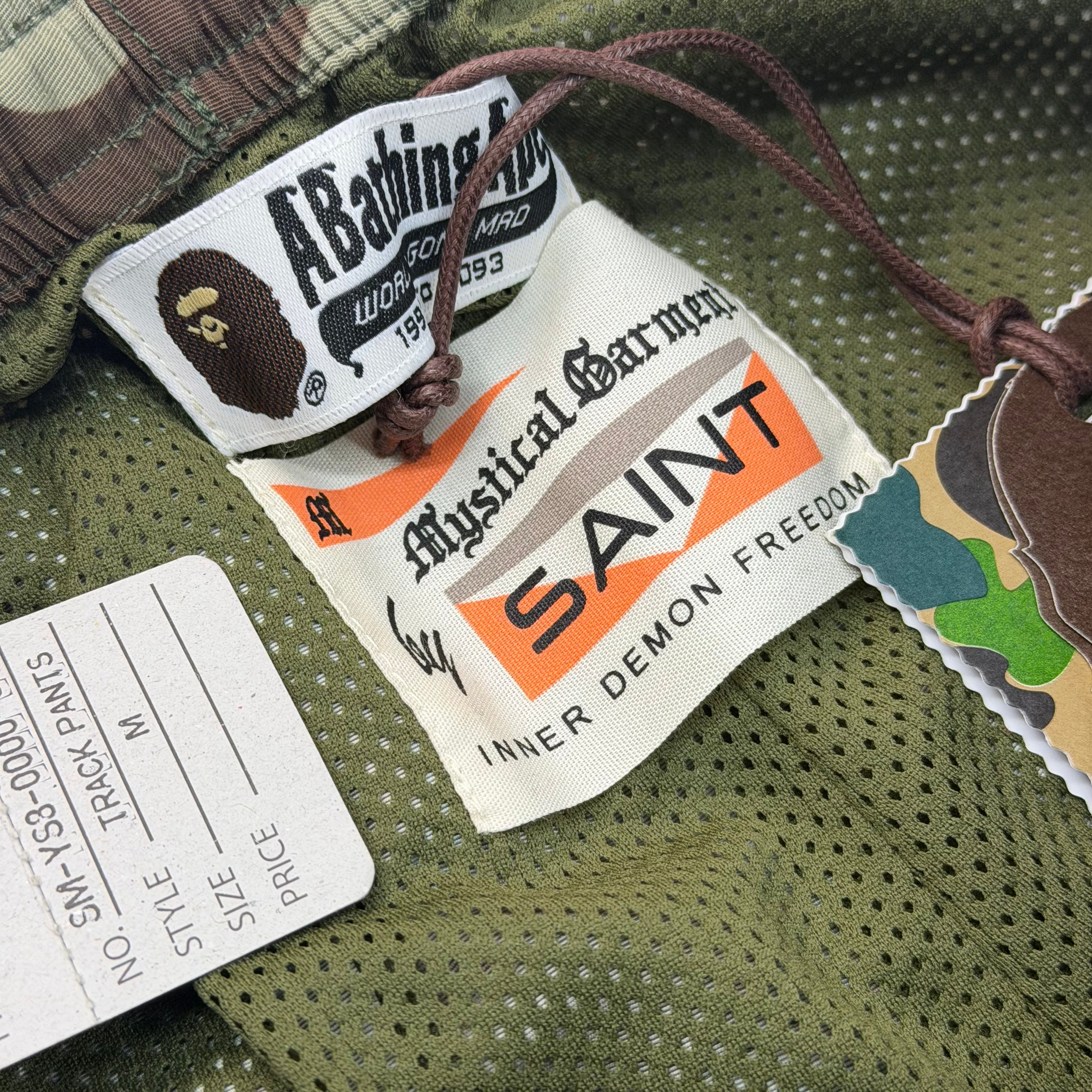 Saint Michael x Bape Camo Track Pants M