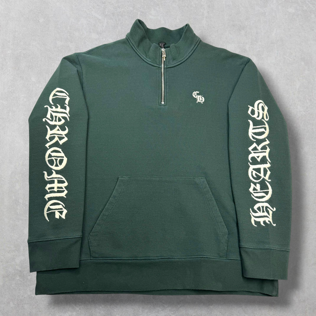 Chrome Hearts Slo Ride Quarter Zip Dark Green XL