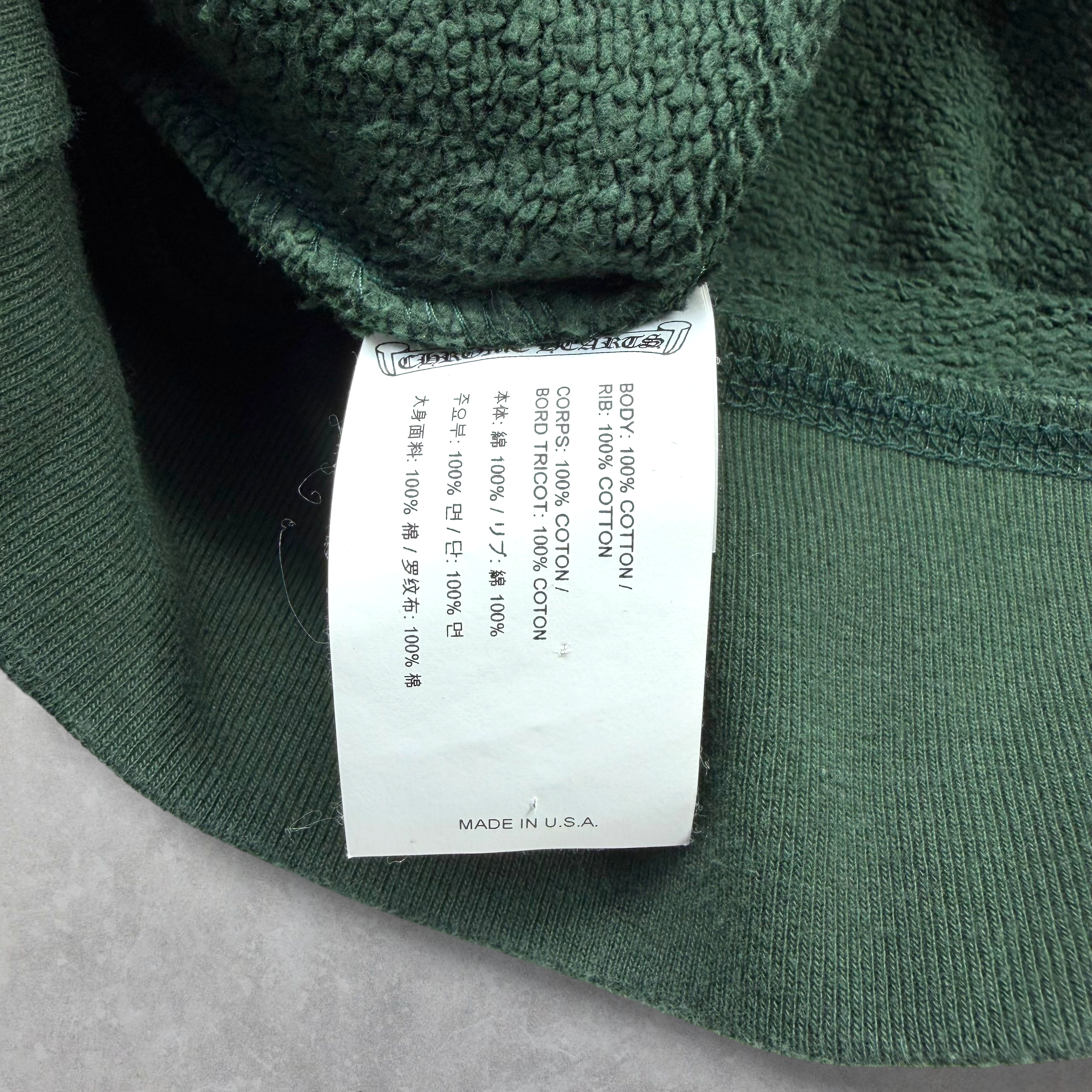 Chrome Hearts Slo Ride Quarter Zip Dark Green XL