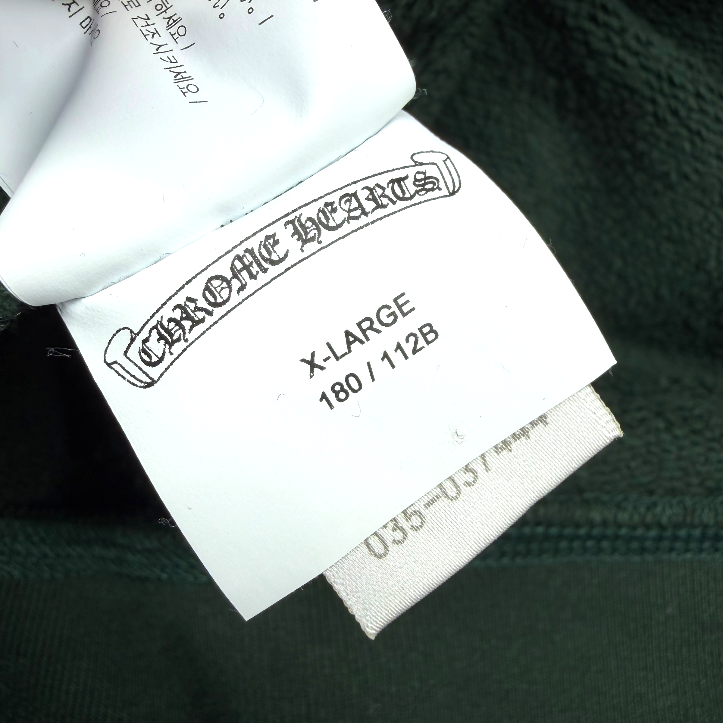 Chrome Hearts Slo Ride Quarter Zip Dark Green XL