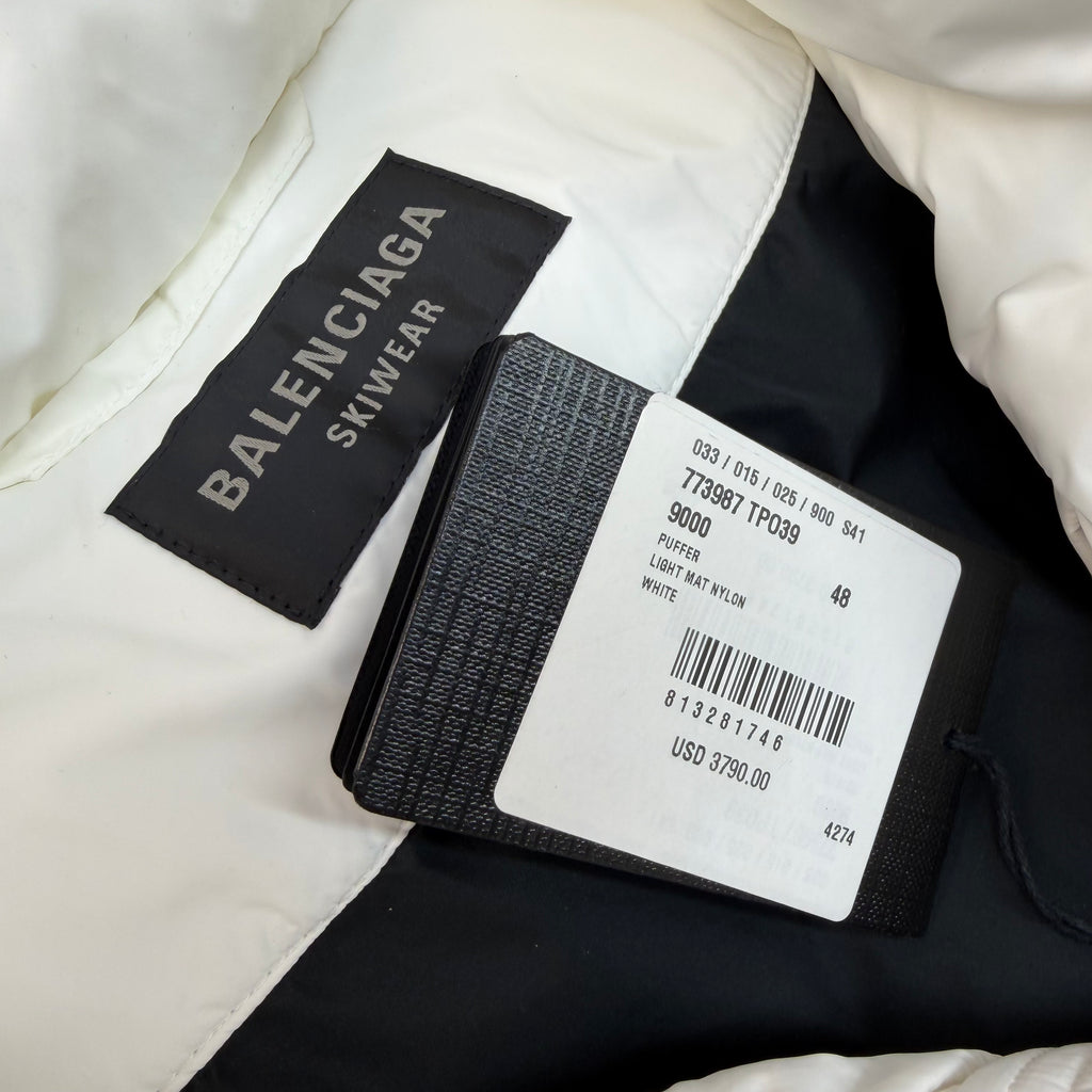 Balenciaga 3B Ski White Puffer Vest 48 (XL)