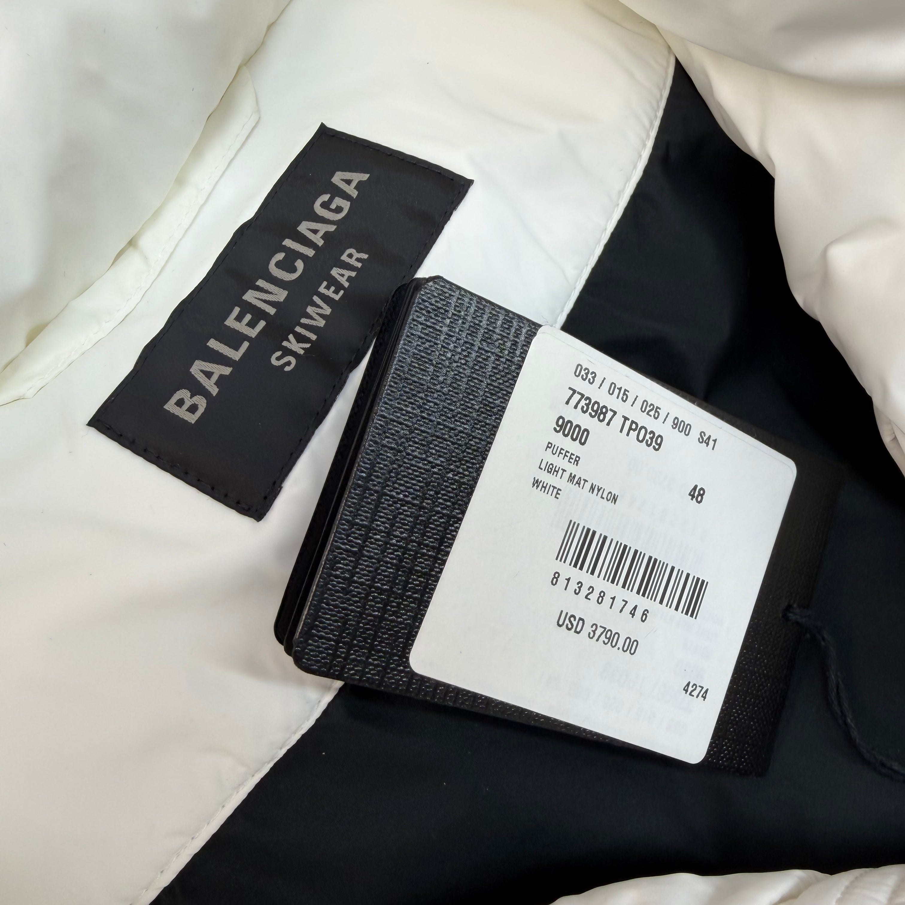 Balenciaga 3B Ski White Puffer Vest 48 (XL)