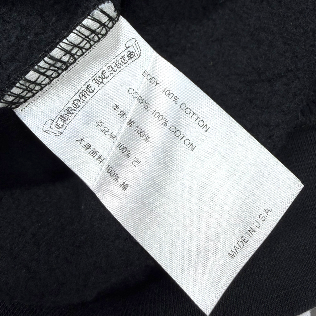 Chrome Hearts Black Scroll Logo Hoodie XL