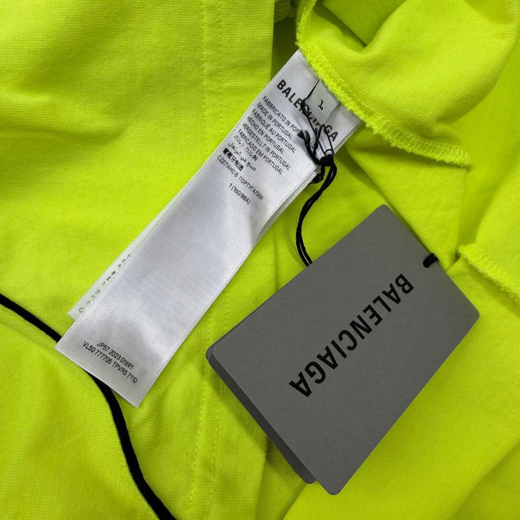 Balenciaga Paris Oversized Soccer Shirt Neon 1 (XL)