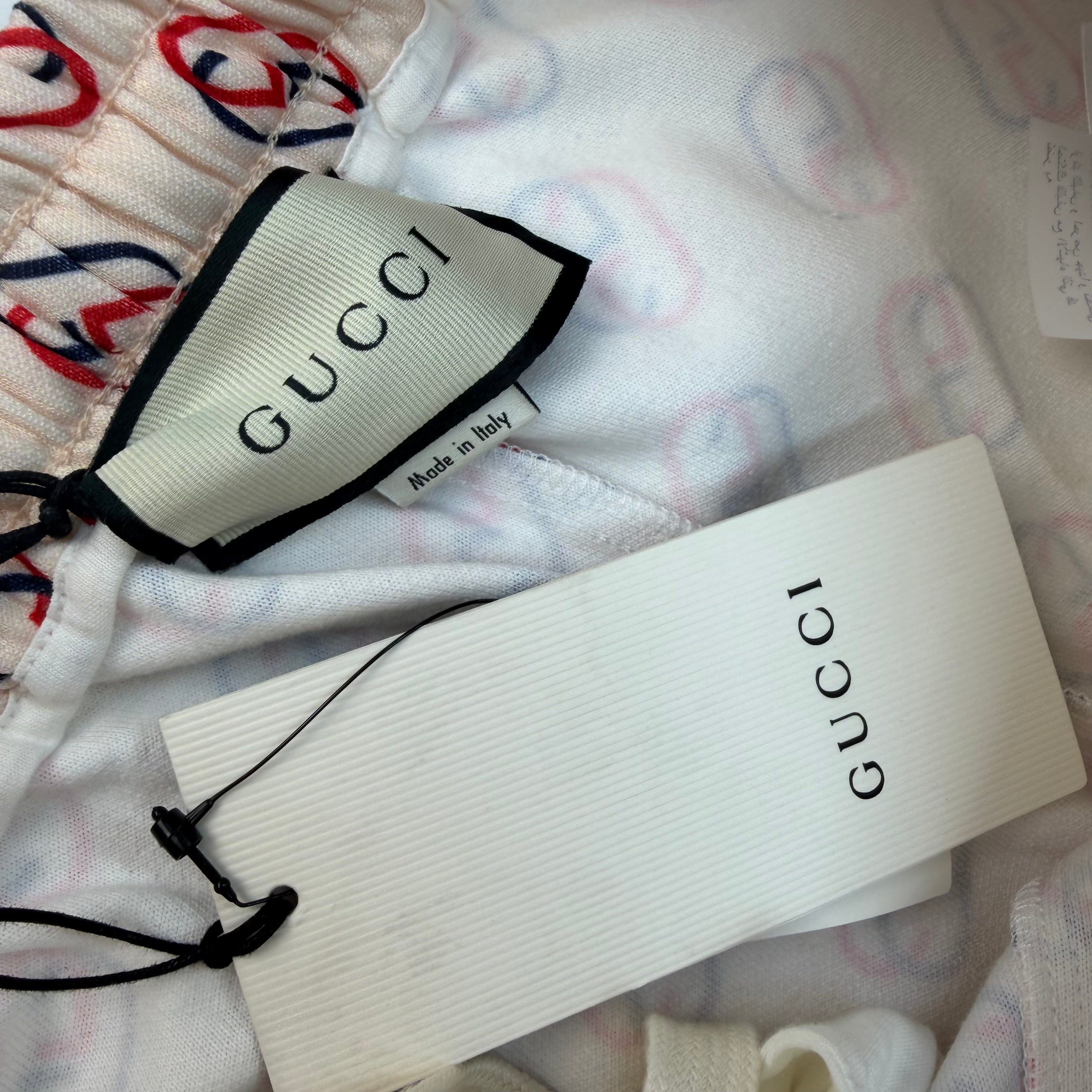 Gucci Interlocking GG Ivory Joggers XS