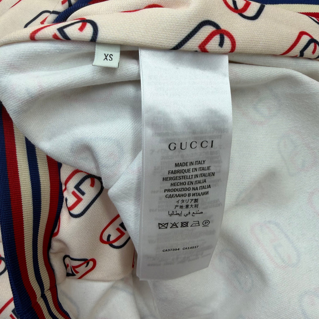 Gucci Interlocking GG Ivory Technical Jersey Track Jacket XS (S)