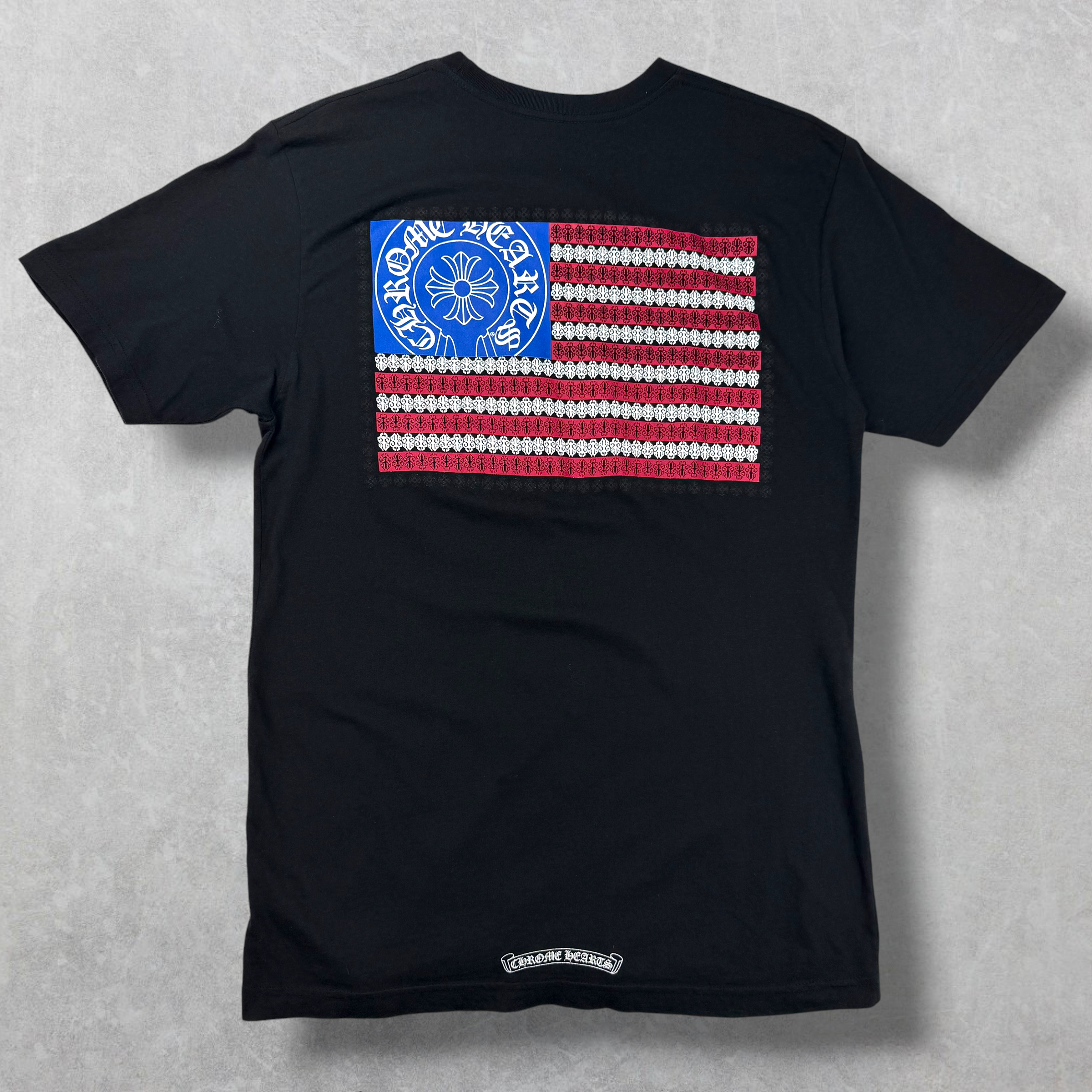 Chrome Hearts American Flag Black Tee L