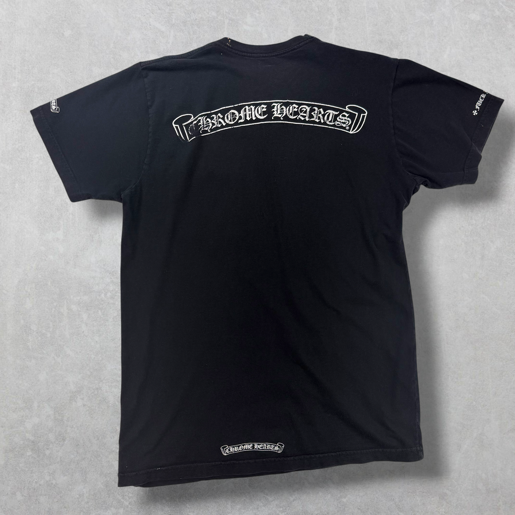 Chrome Hearts Scroll Logo Black Tee M