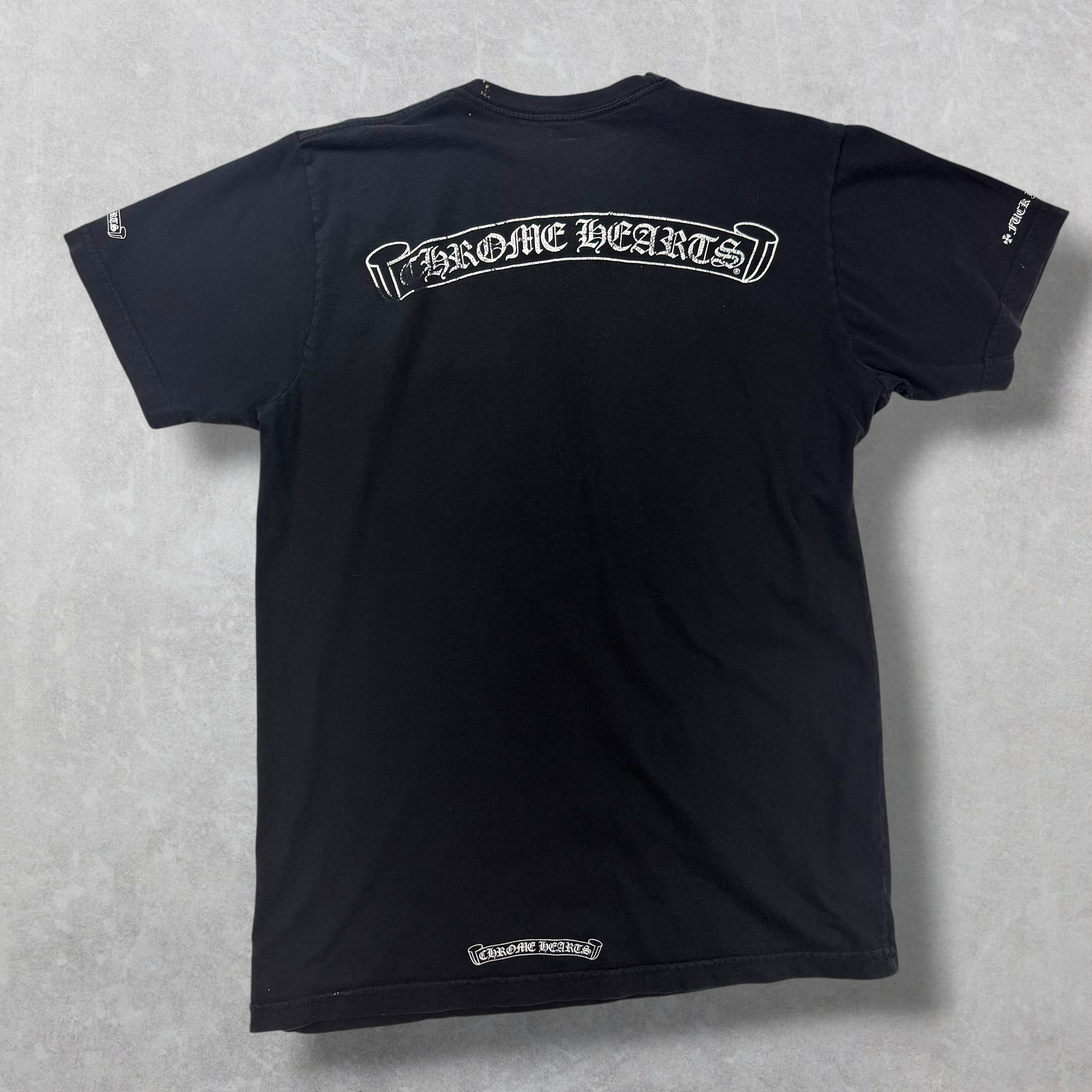 Chrome Hearts Scroll Logo Black Tee M