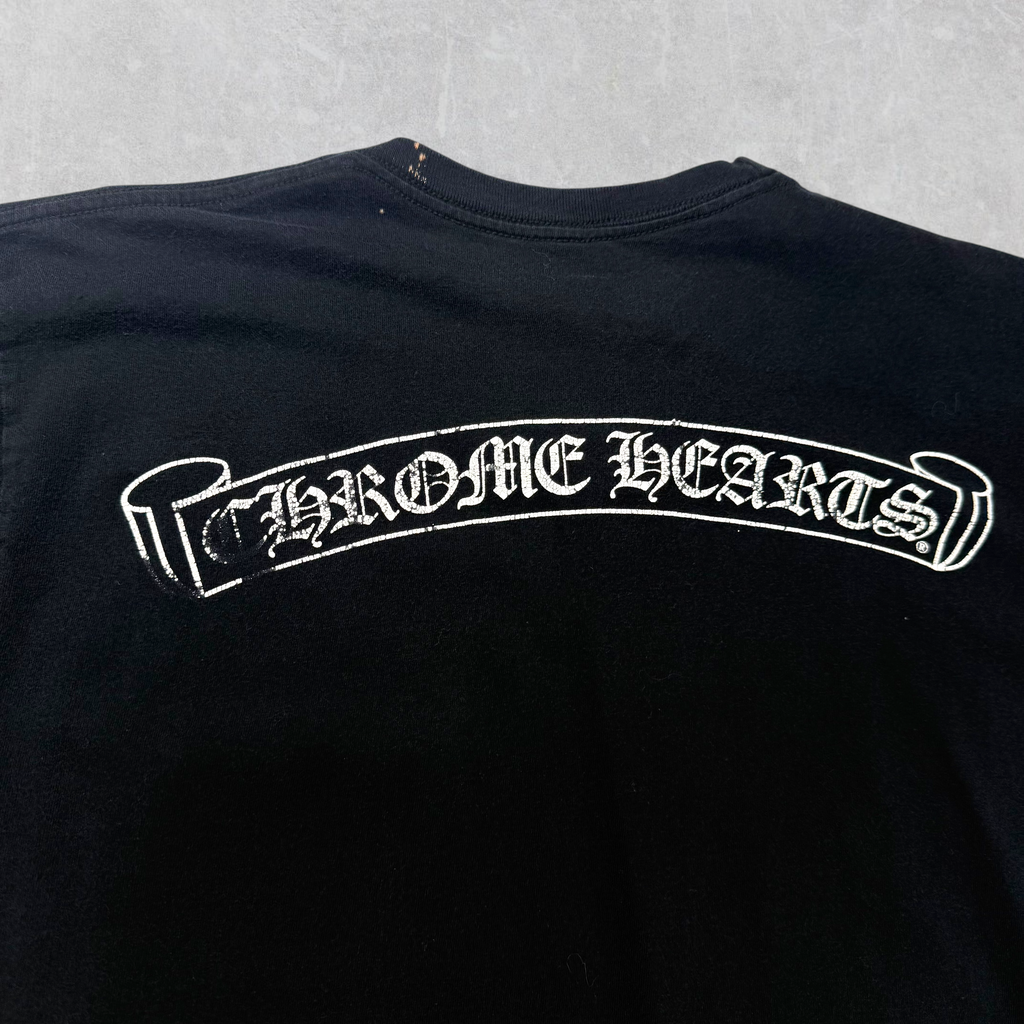 Chrome Hearts Scroll Logo Black Tee M