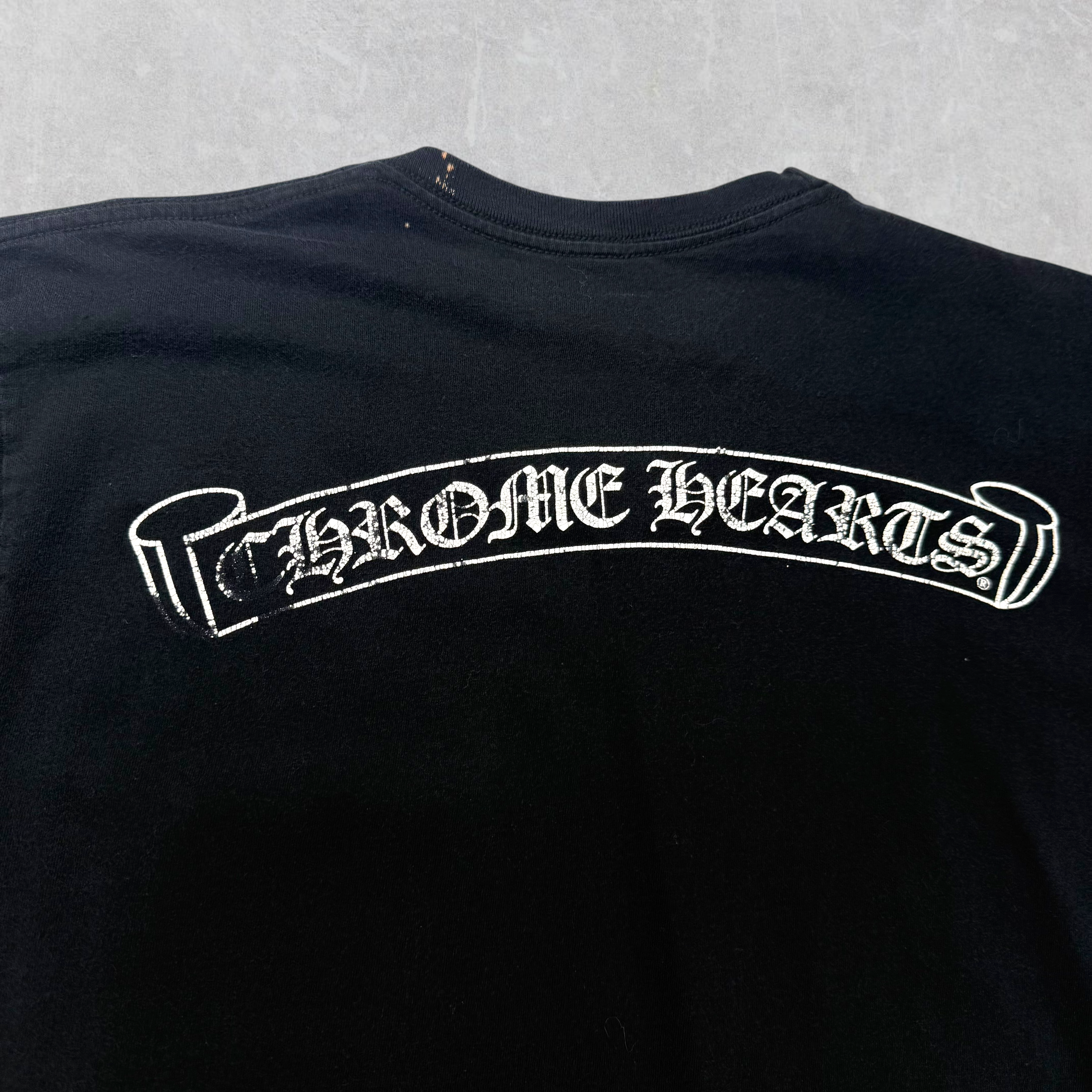 Chrome Hearts Scroll Logo Black Tee M
