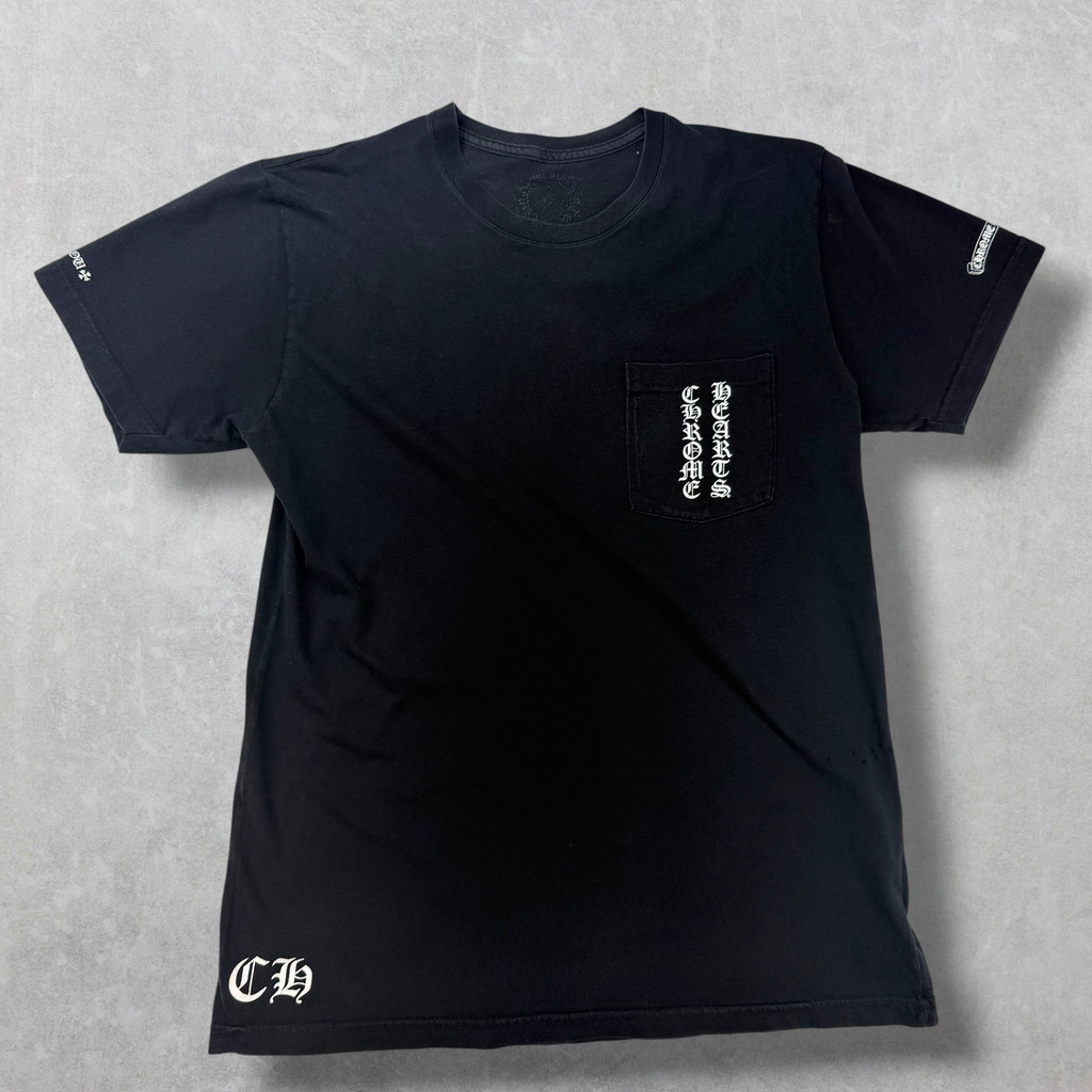 Chrome Hearts Scroll Logo Black Tee M