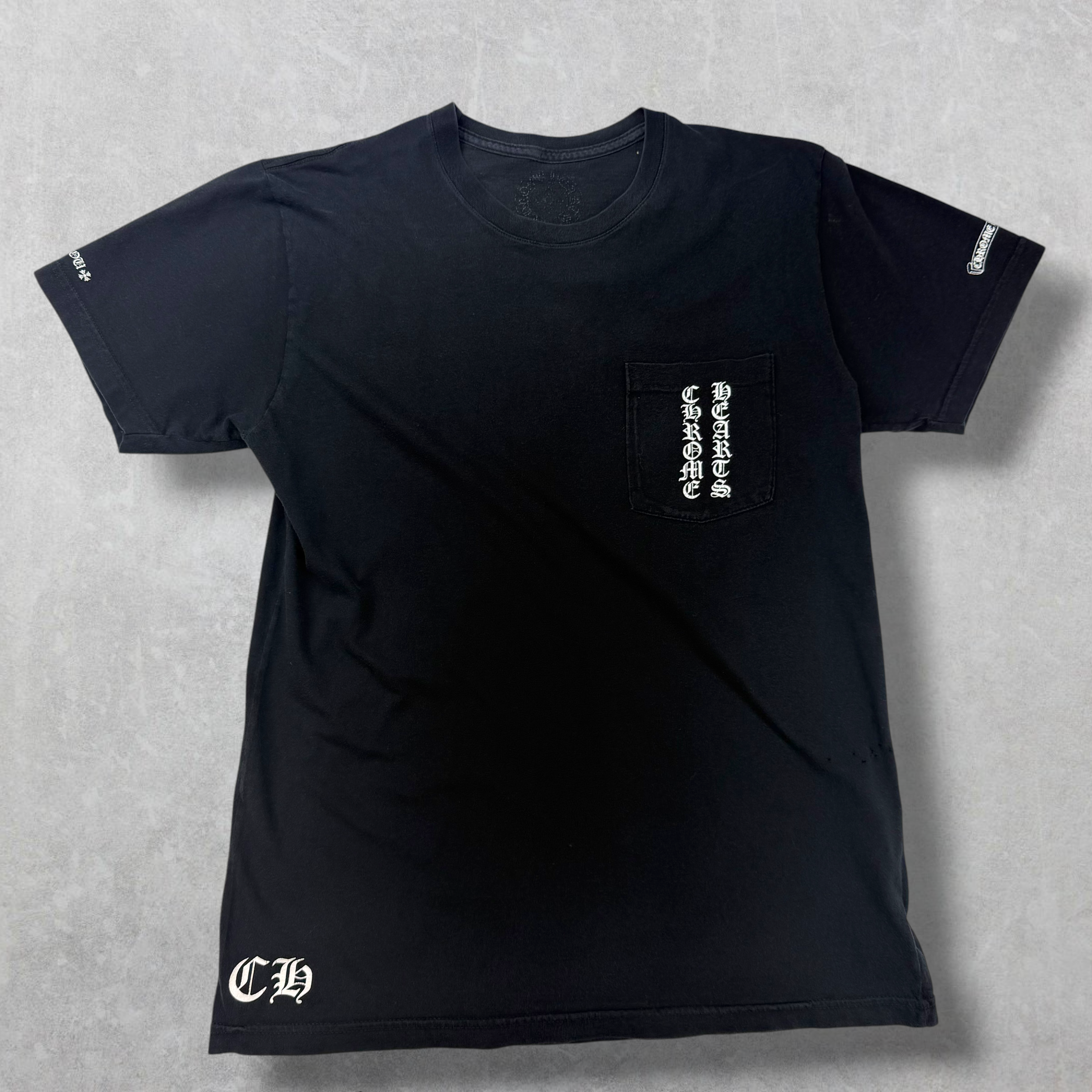 Chrome Hearts Scroll Logo Black Tee M