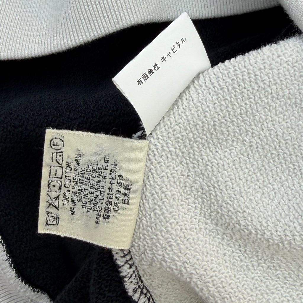 Kapital Knit White 2Tones Sweatshirt Black F (XL)