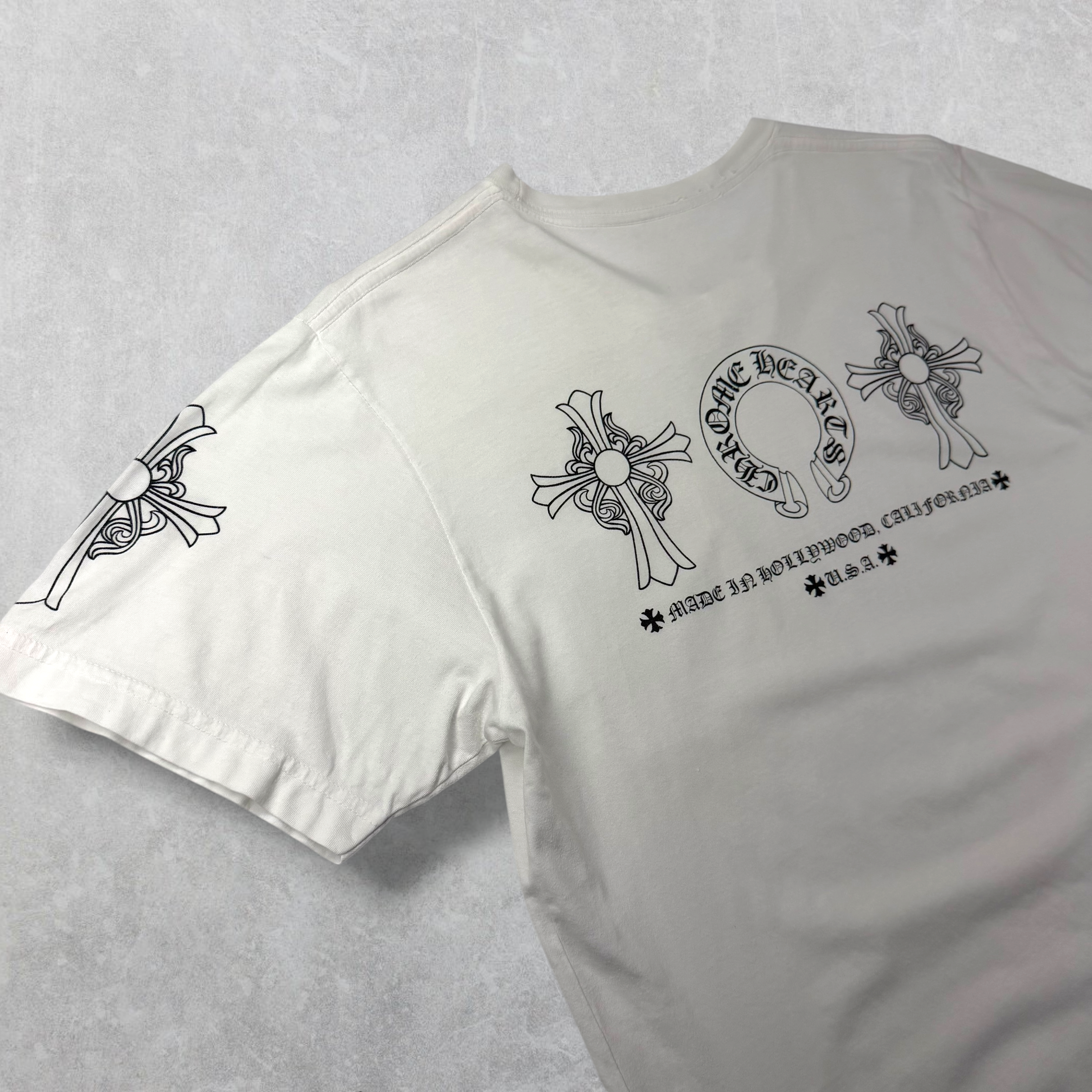 Chrome Hearts Cross Horseshoe Logo 'Made In Hollywood Tee M