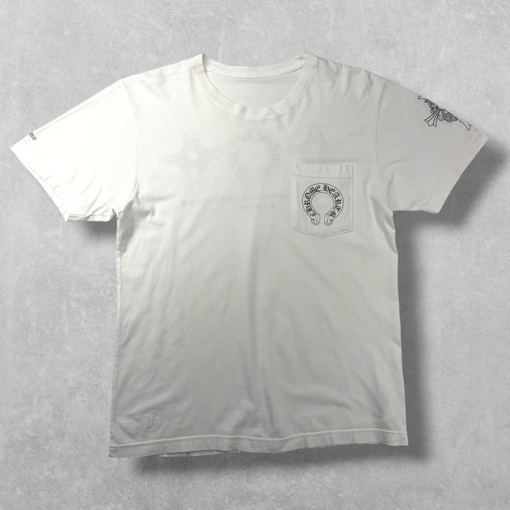 Chrome Hearts Cross Horseshoe Logo 'Made In Hollywood Tee M