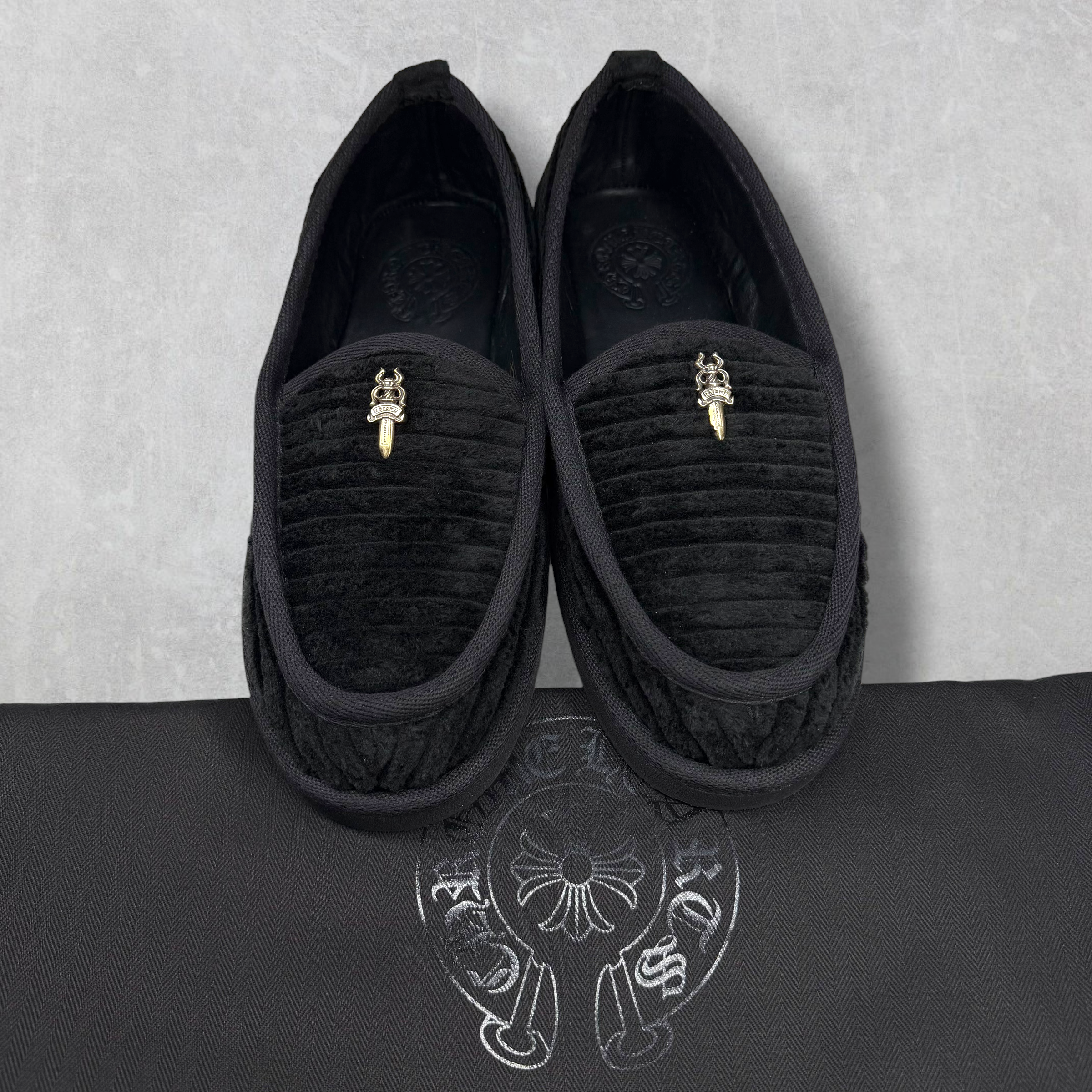 Chrome Hearts Corduroy Dagger Loafers 37 (5US)