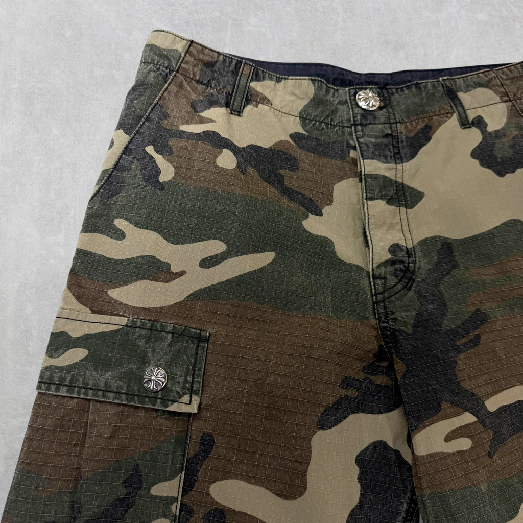 Chrome Hearts Cross Patch Camo Cargo Pants 32