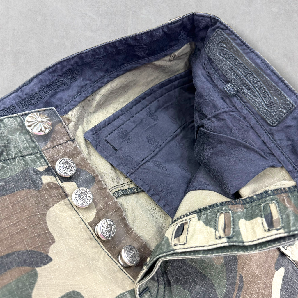 Chrome Hearts Cross Patch Camo Cargo Pants 32