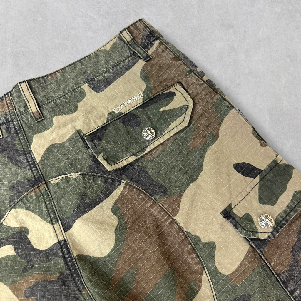 Chrome Hearts Cross Patch Camo Cargo Pants 32