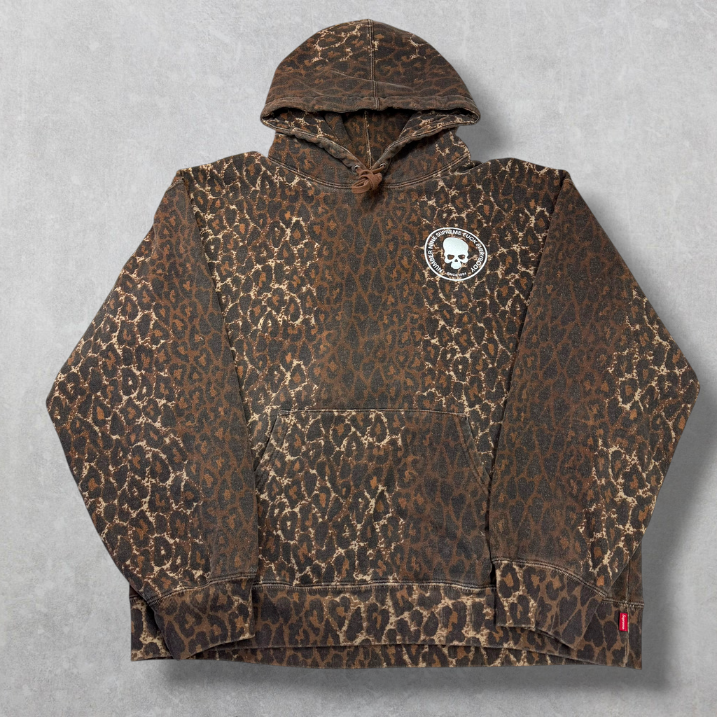 Supreme Number (N)ine Hooded Sweatshirt Leopard XL