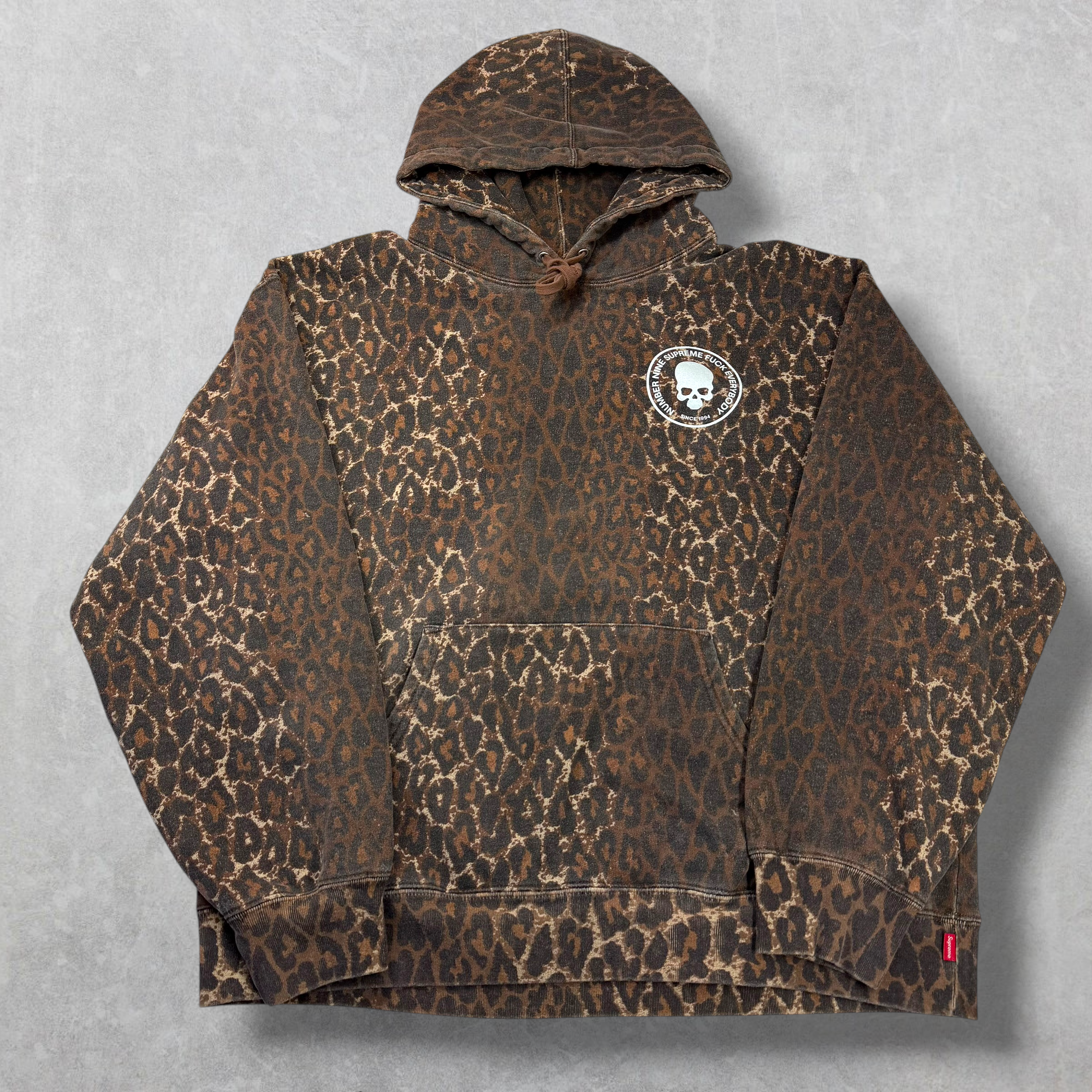 Supreme Number (N)ine Hooded Sweatshirt Leopard XL