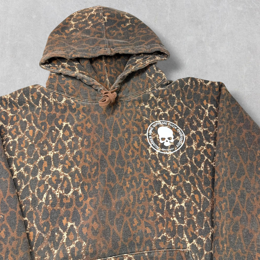 Supreme Number (N)ine Hooded Sweatshirt Leopard XL