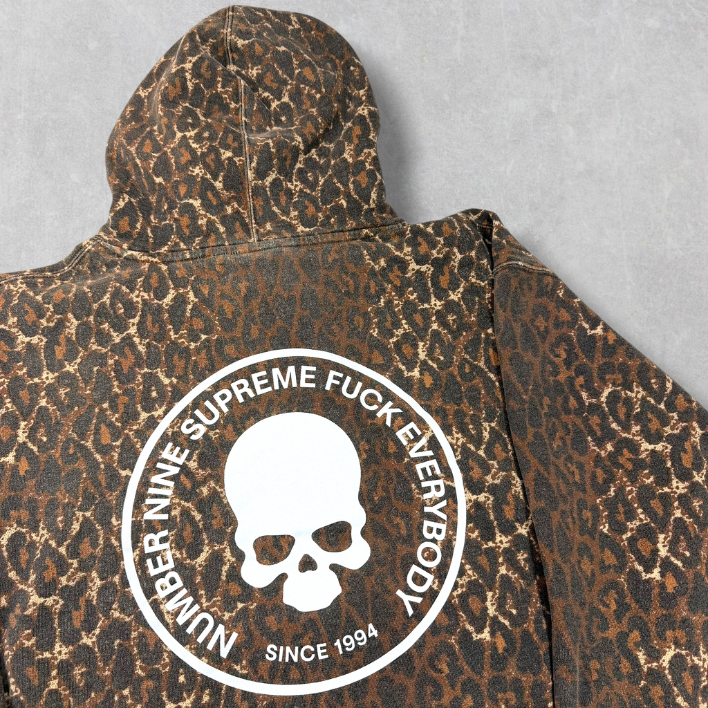 Supreme Number (N)ine Hooded Sweatshirt Leopard XL