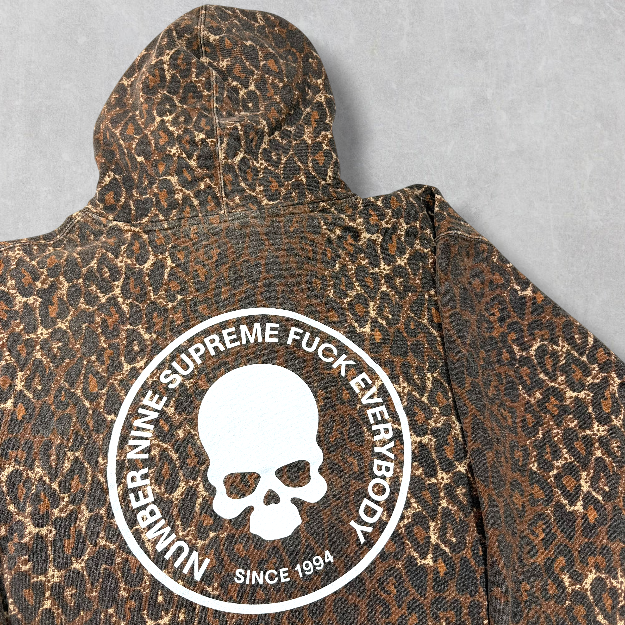Supreme Number (N)ine Hooded Sweatshirt Leopard XL