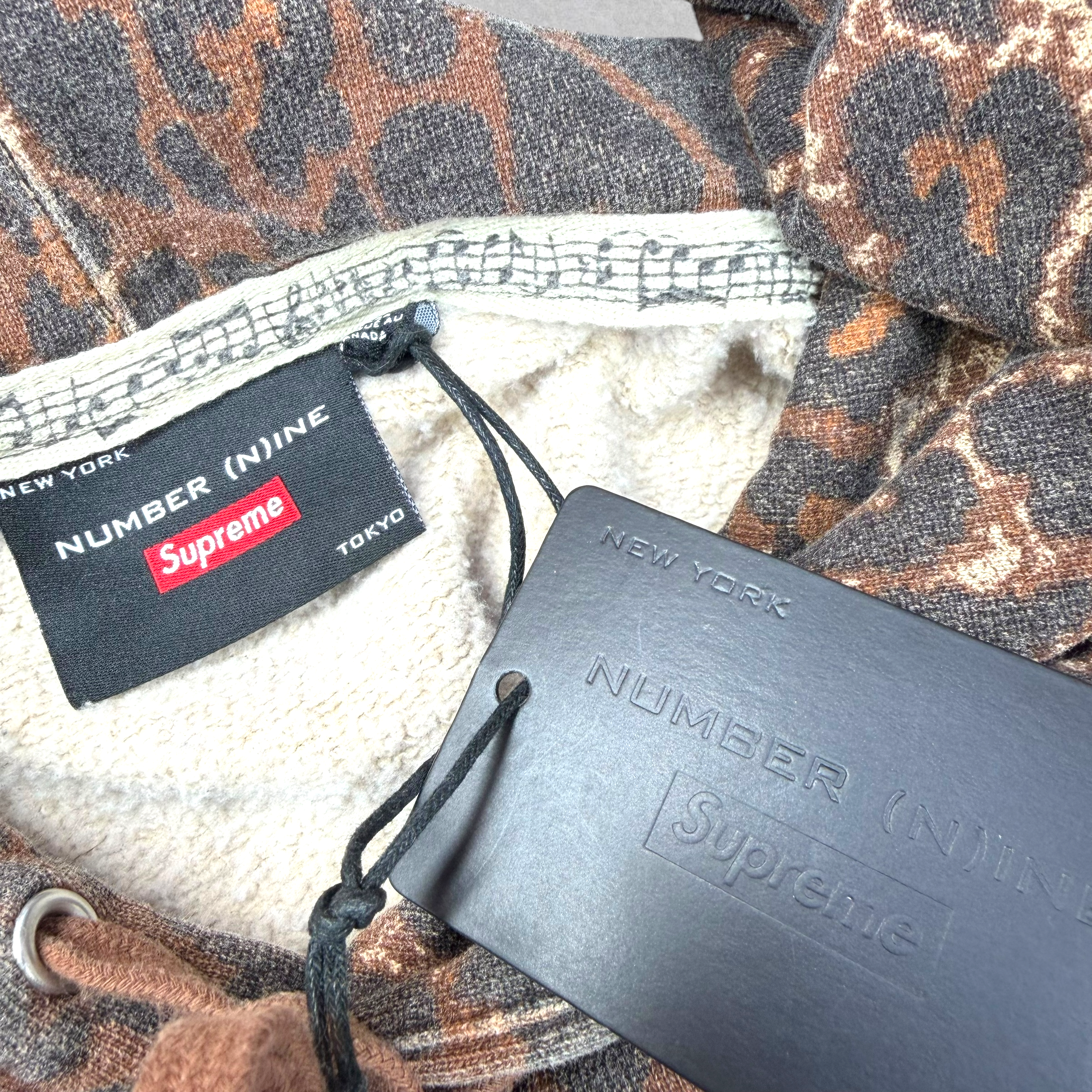Supreme Number (N)ine Hooded Sweatshirt Leopard XL