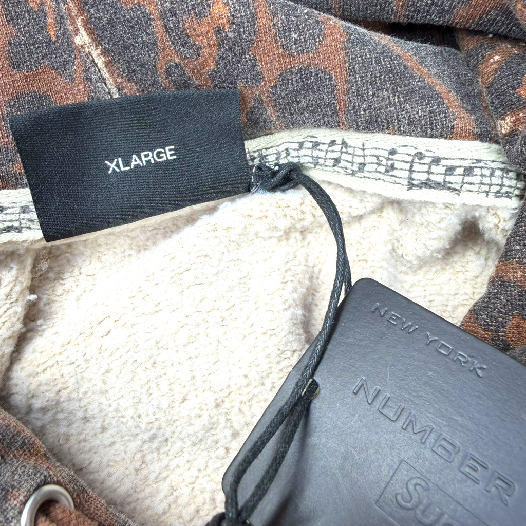 Supreme Number (N)ine Hooded Sweatshirt Leopard XL