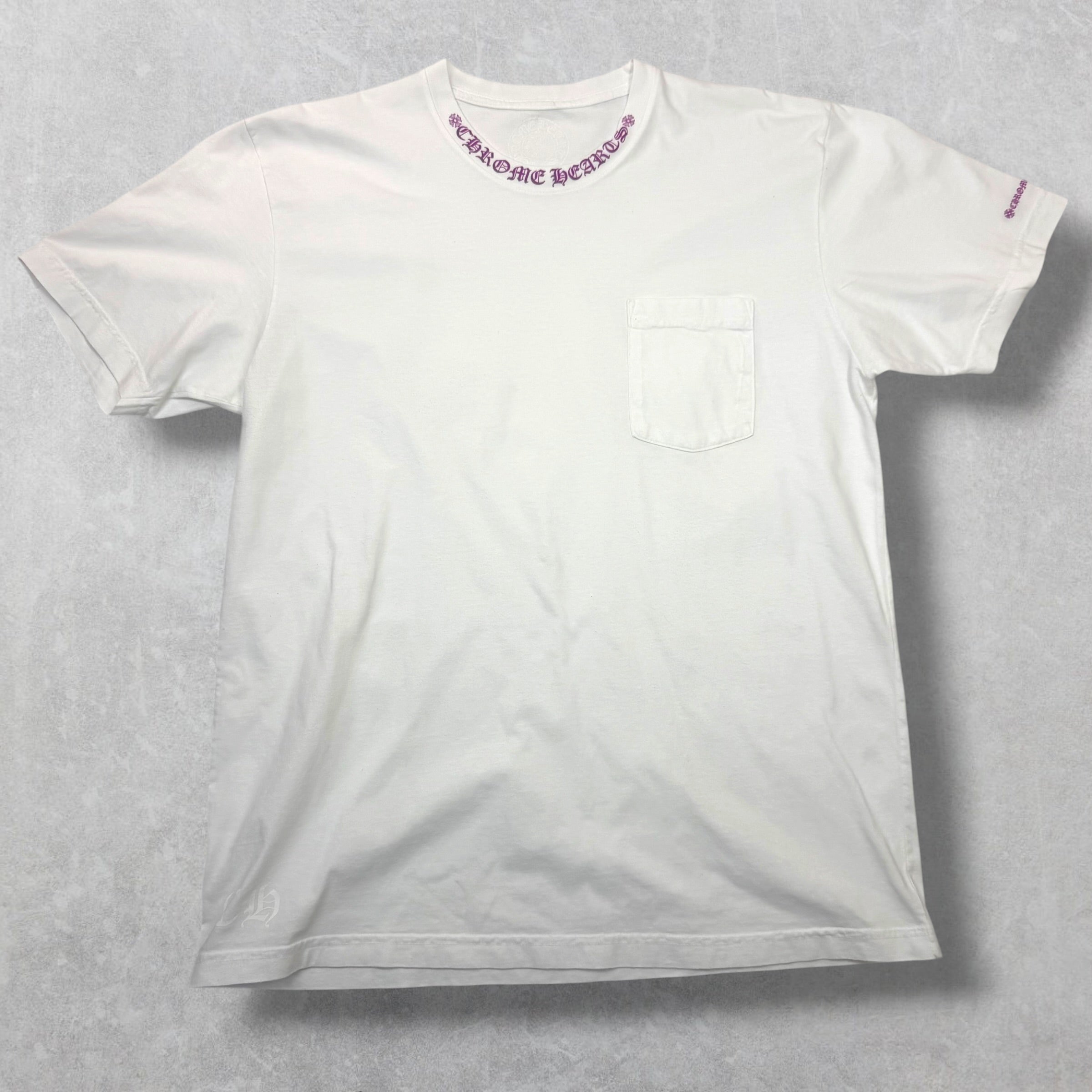 Chrome Hearts Purple Neck Logo Tee XL