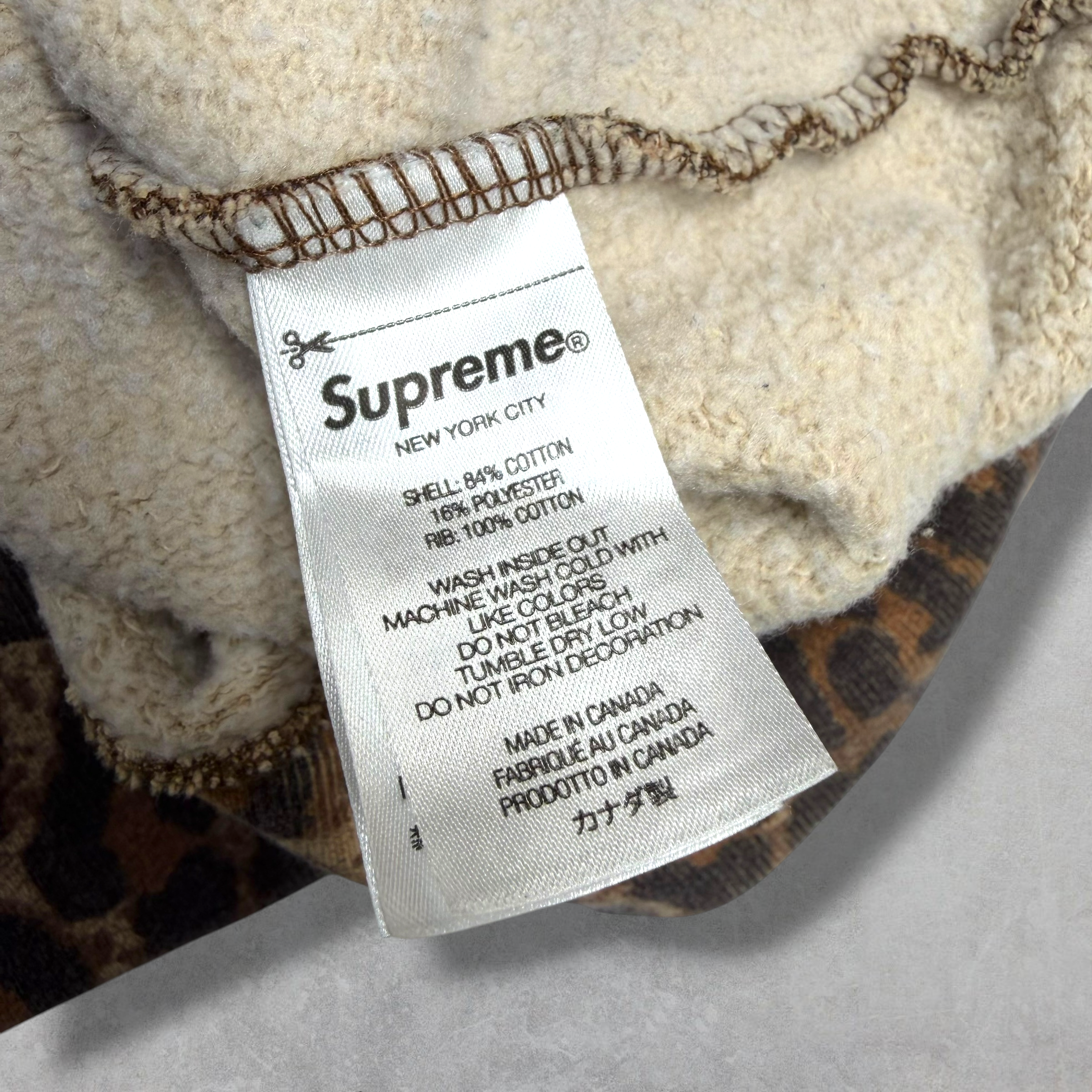 Supreme Number (N)ine Hooded Sweatshirt Leopard XL