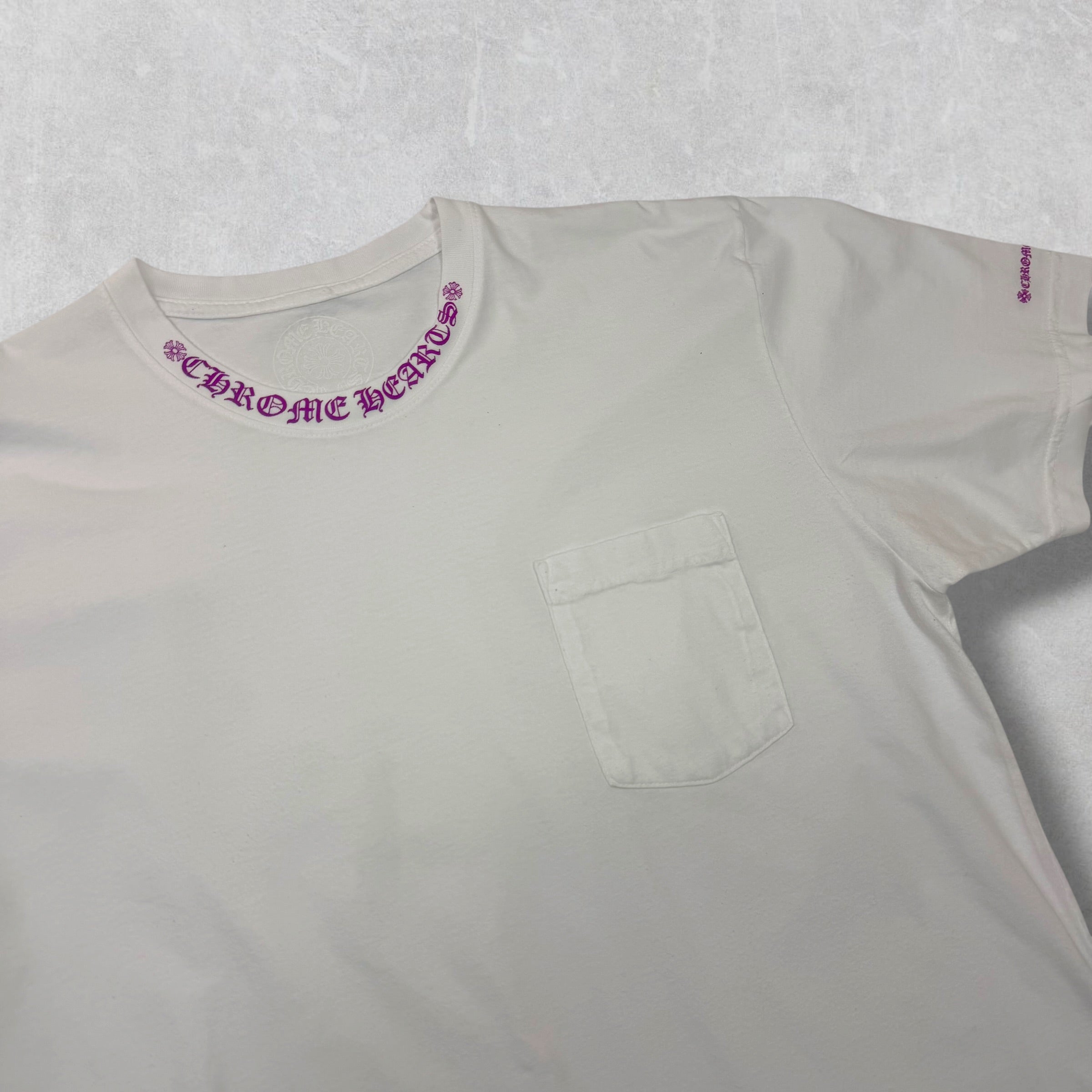 Chrome Hearts Purple Neck Logo Tee XL