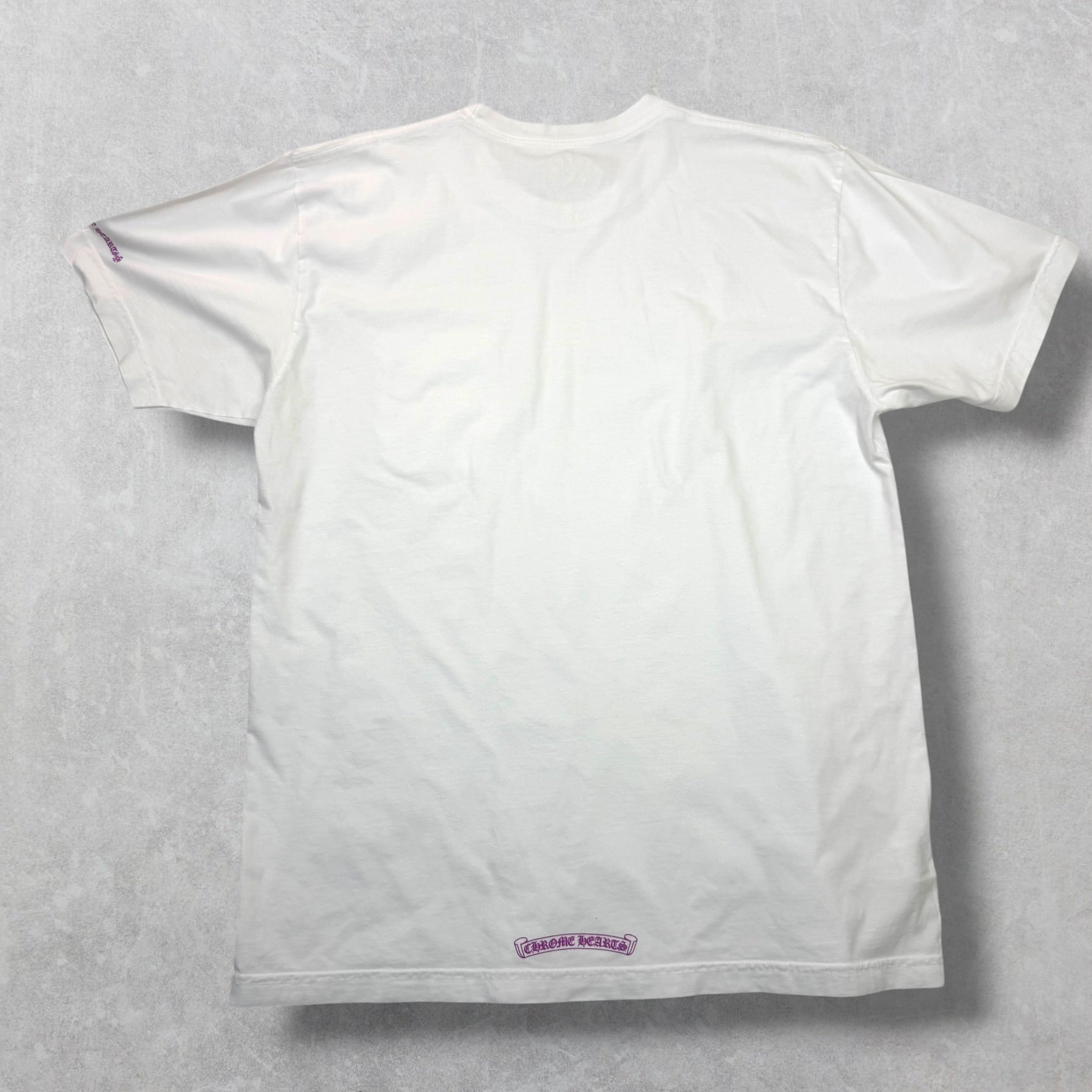 Chrome Hearts Purple Neck Logo Tee XL