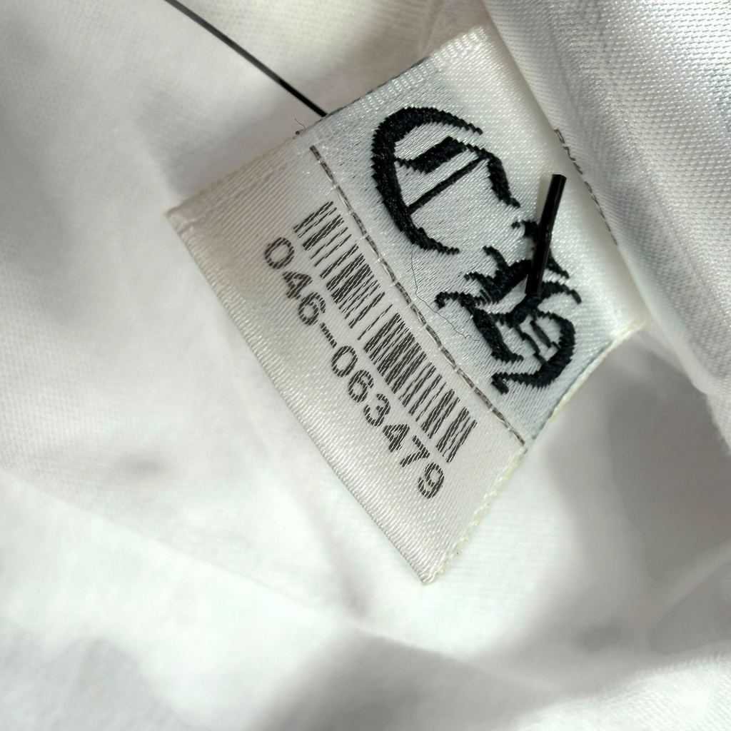 Chrome Hearts Script Logo USA White L/S Tee M