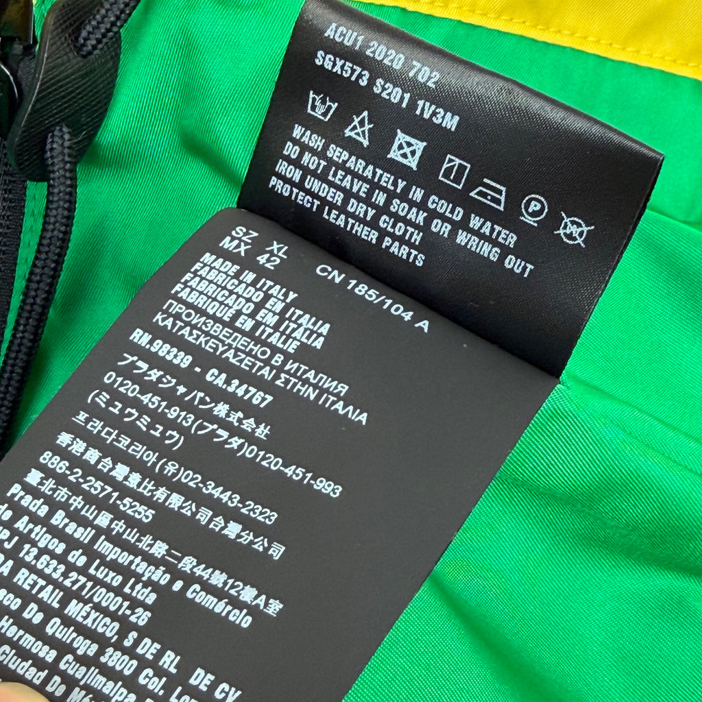 Prada Colorblock Oversized Nylon Jacket XL