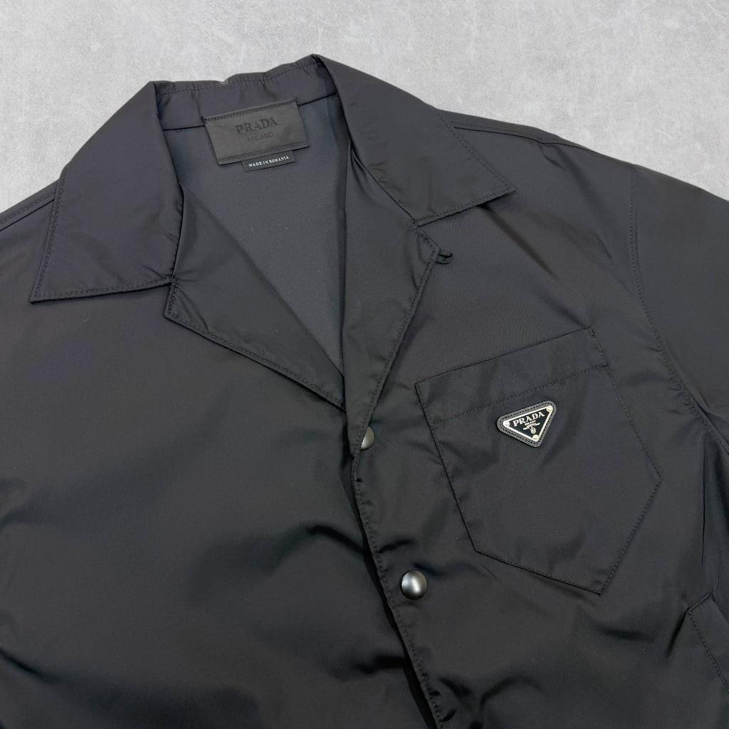 Prada Re-Nylon Short-Sleeved Black Shirt M