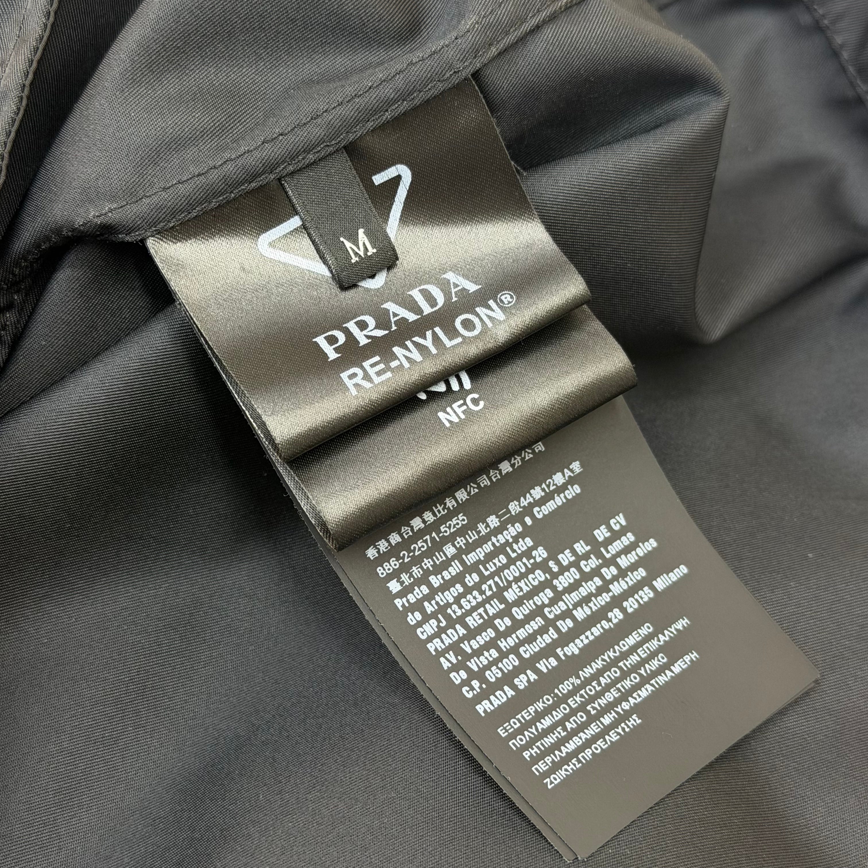 Prada Re-Nylon Short Sleeve Shirt Black M